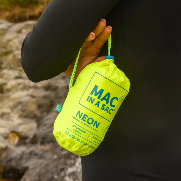 Mac In A Sac Unisex Origin 2 Waterproof Jacket (Neon Yellow) - Image 7