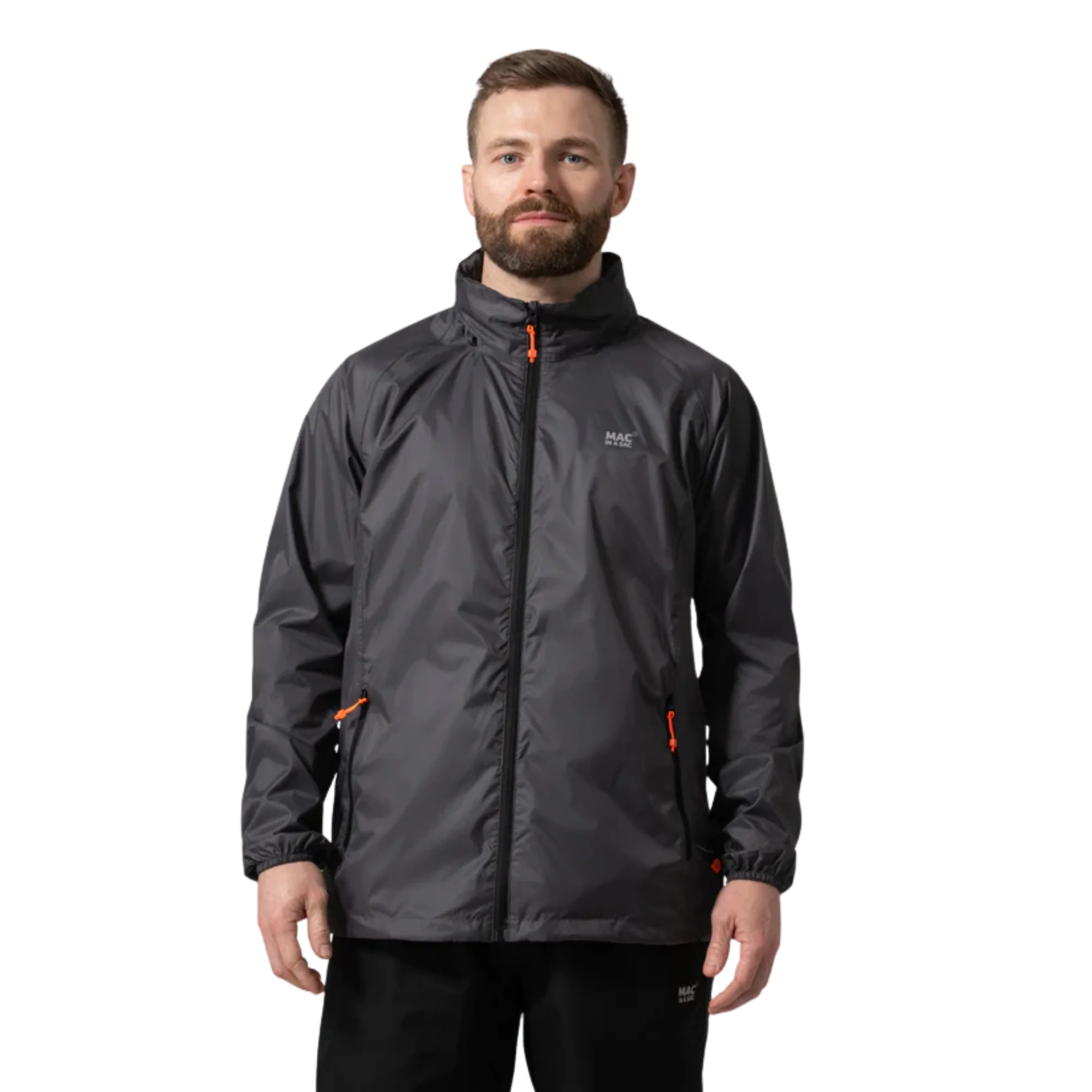 Mac In A Sac Unisex Origin 2 Waterproof Jacket (Charcoal) - Image 3