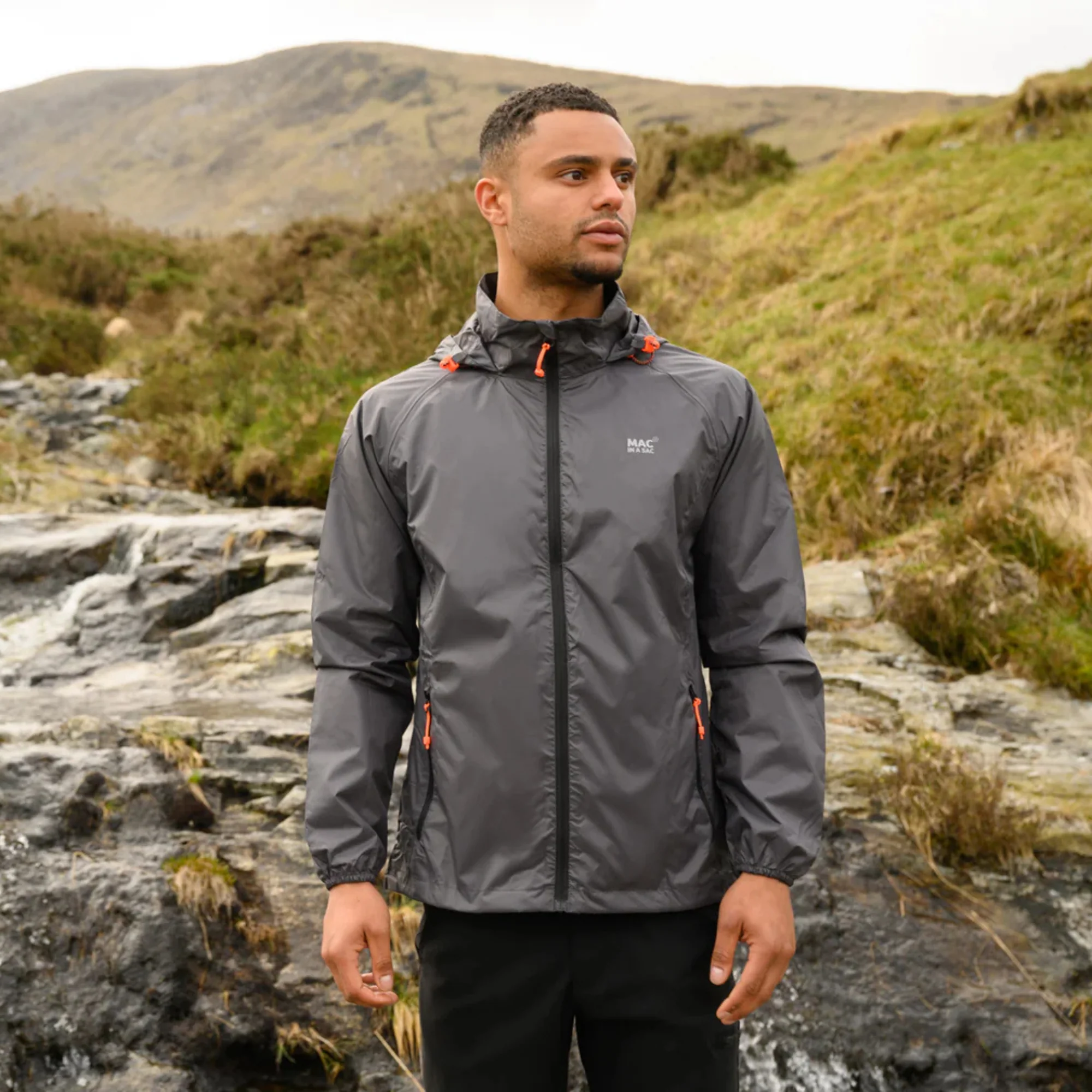 Mac In A Sac Unisex Origin 2 Waterproof Jacket (Charcoal) - Image 9