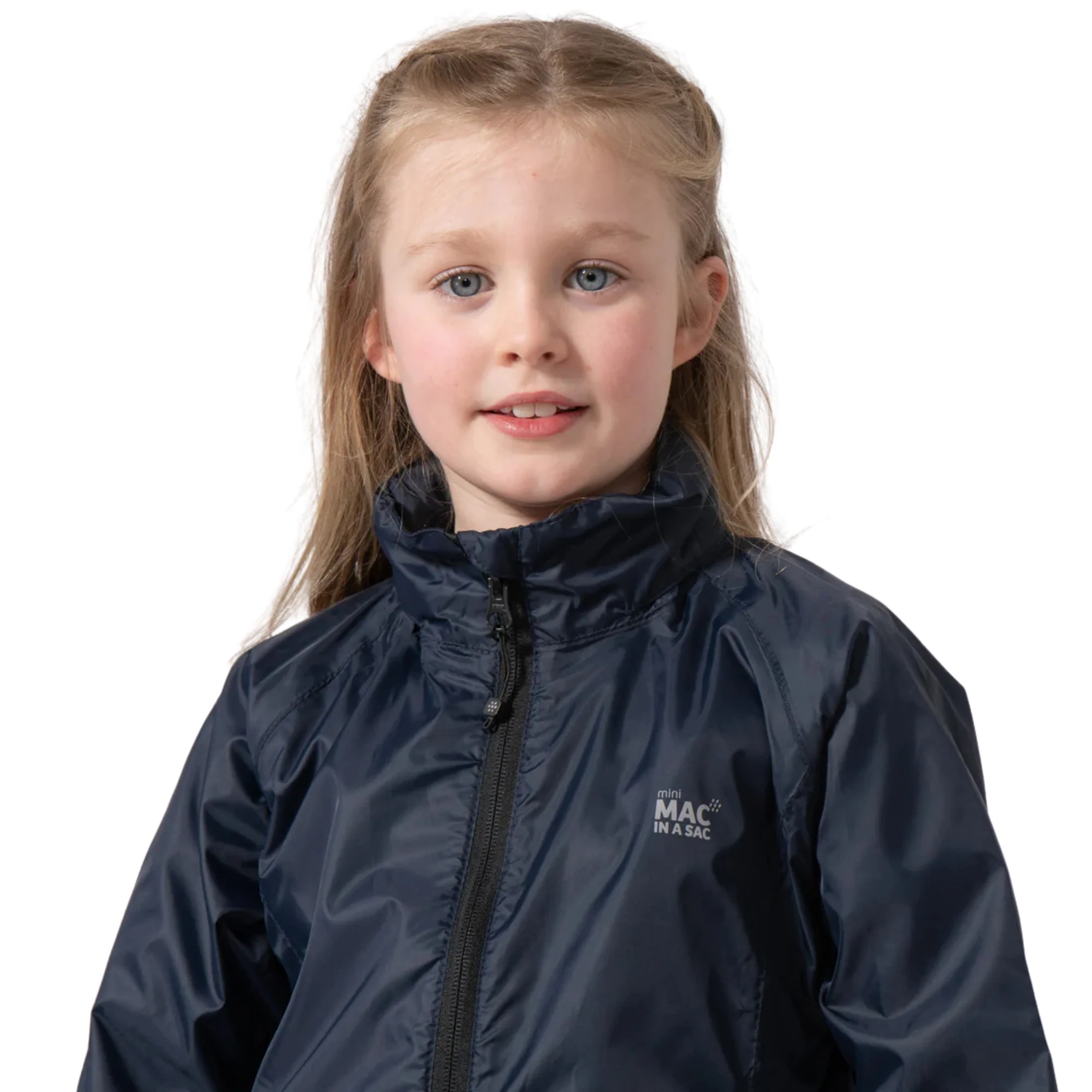 Mac In A Sac Kids Origin 2 Waterproof Jacket (Navy)(Ages 2-13) - Image 5