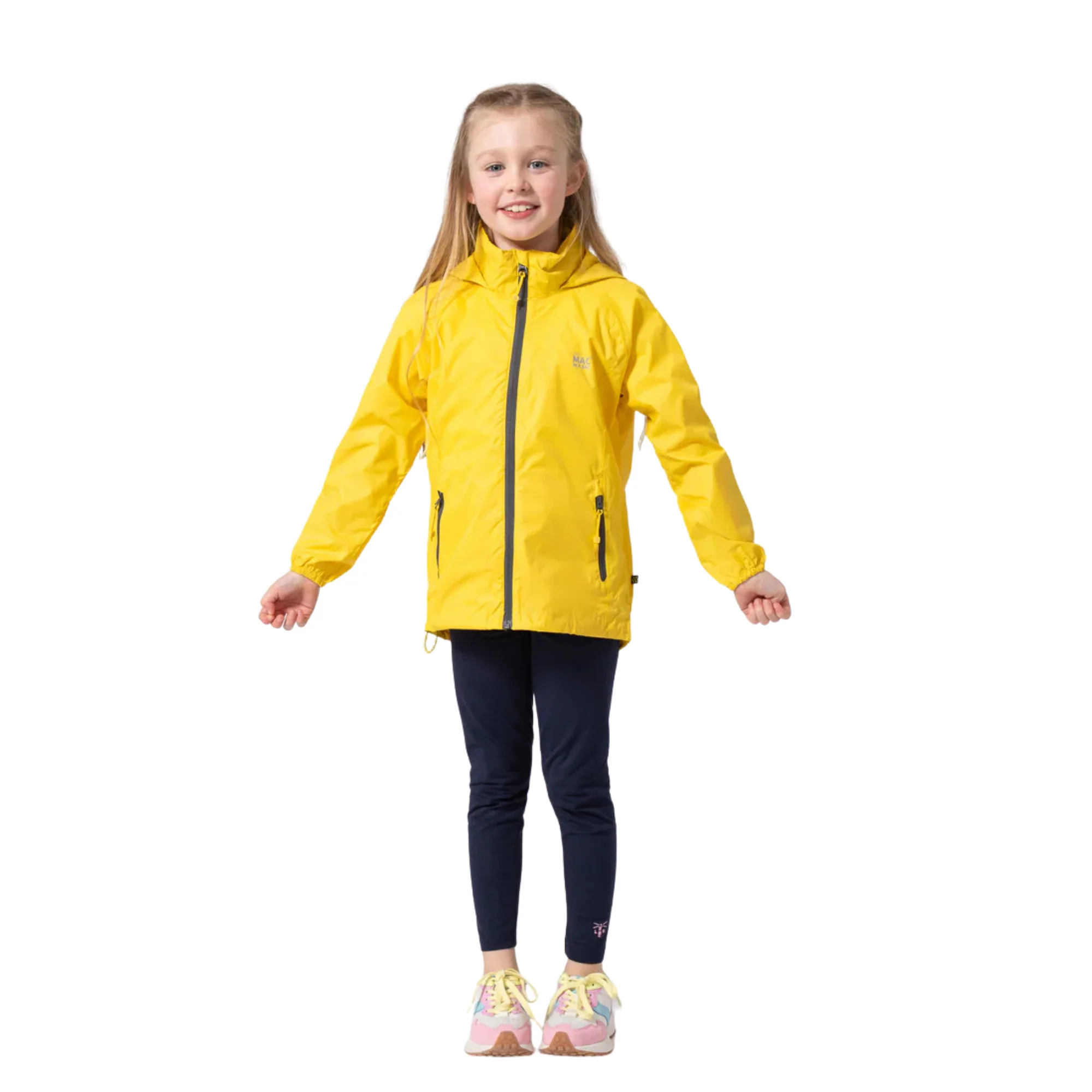 Mac In A Sac Kids Origin 2 Waterproof Jacket (Yellow)(Ages 2-13) - Image 6