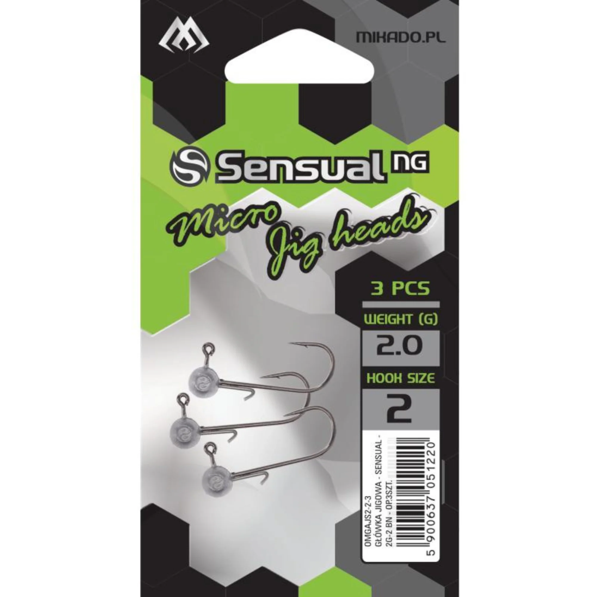 Mikado Sensual NG Micro Jig Head Hook (5g/#6)(3 Pack) - Image 2