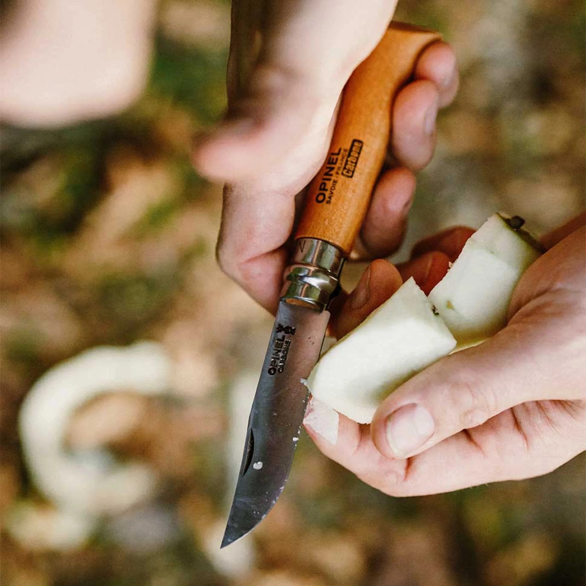 Opinel #7 Carbon Blade Folding Pocket Knife (Blister Packed) - Image 3