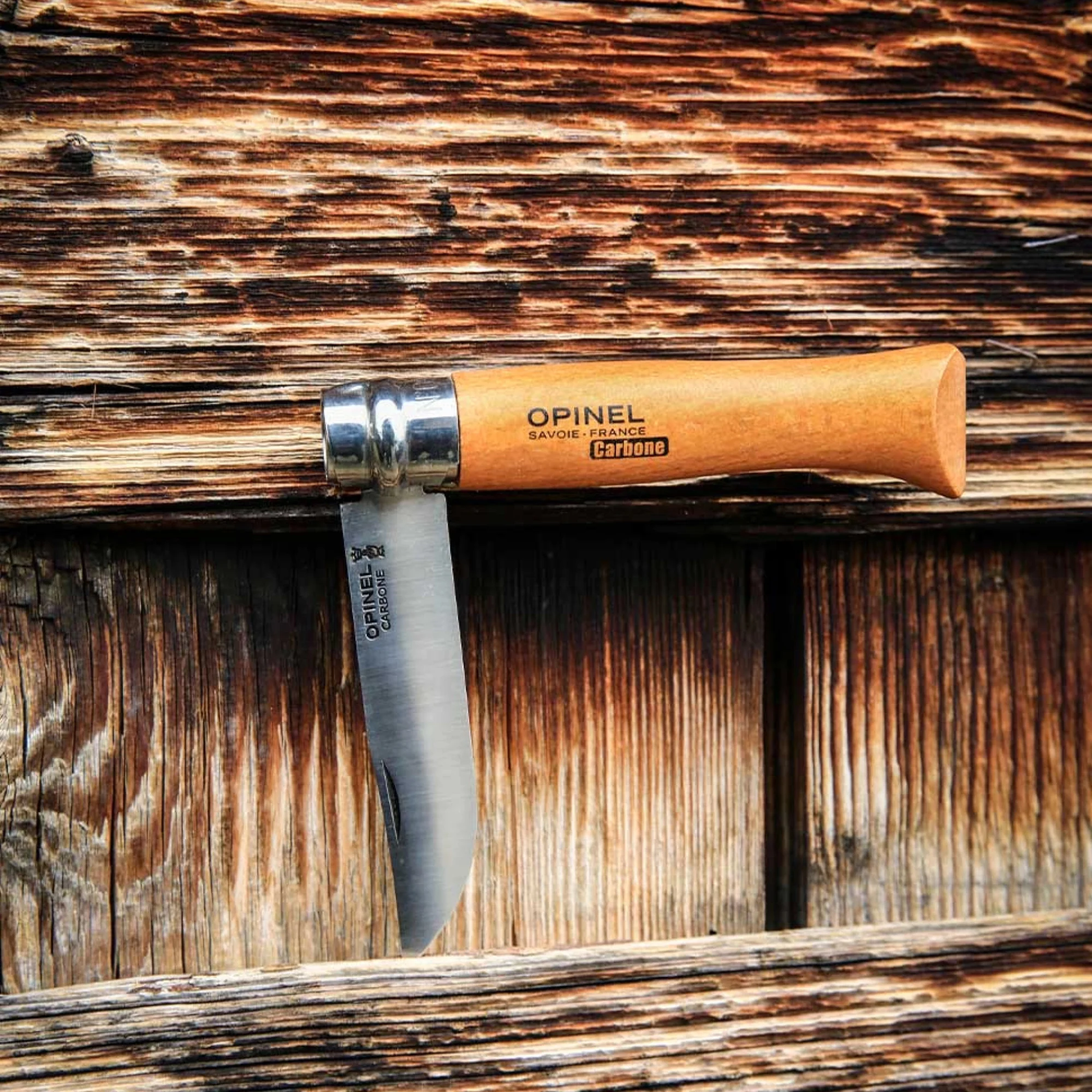 Opinel #8 Carbon Blade Folding Pocket Knife (Blister Packed) - Image 3
