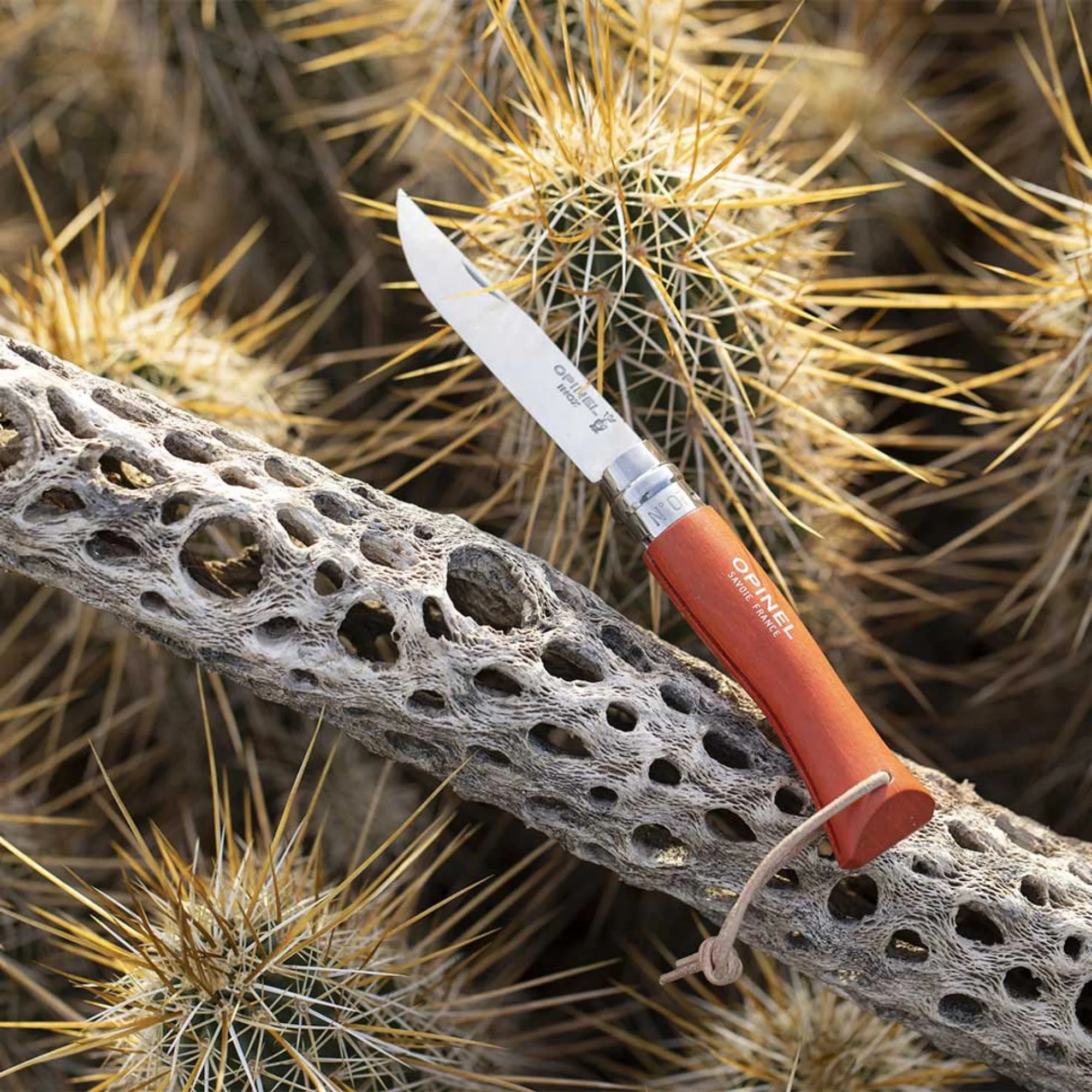Opinel #7 Stainless Steel Bushwhacker Trekking Folding Pocket Knife (Orange) - Image 9