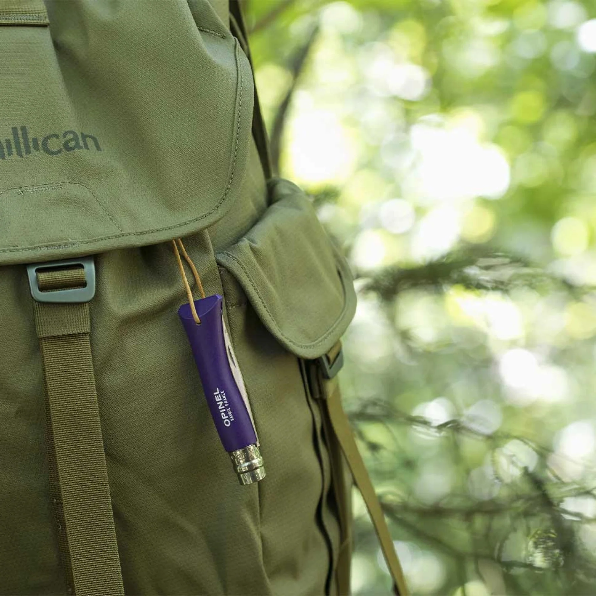 Opinel #7 Stainless Steel Bushwhacker Trekking Folding Pocket Knife (Purple) - Image 8