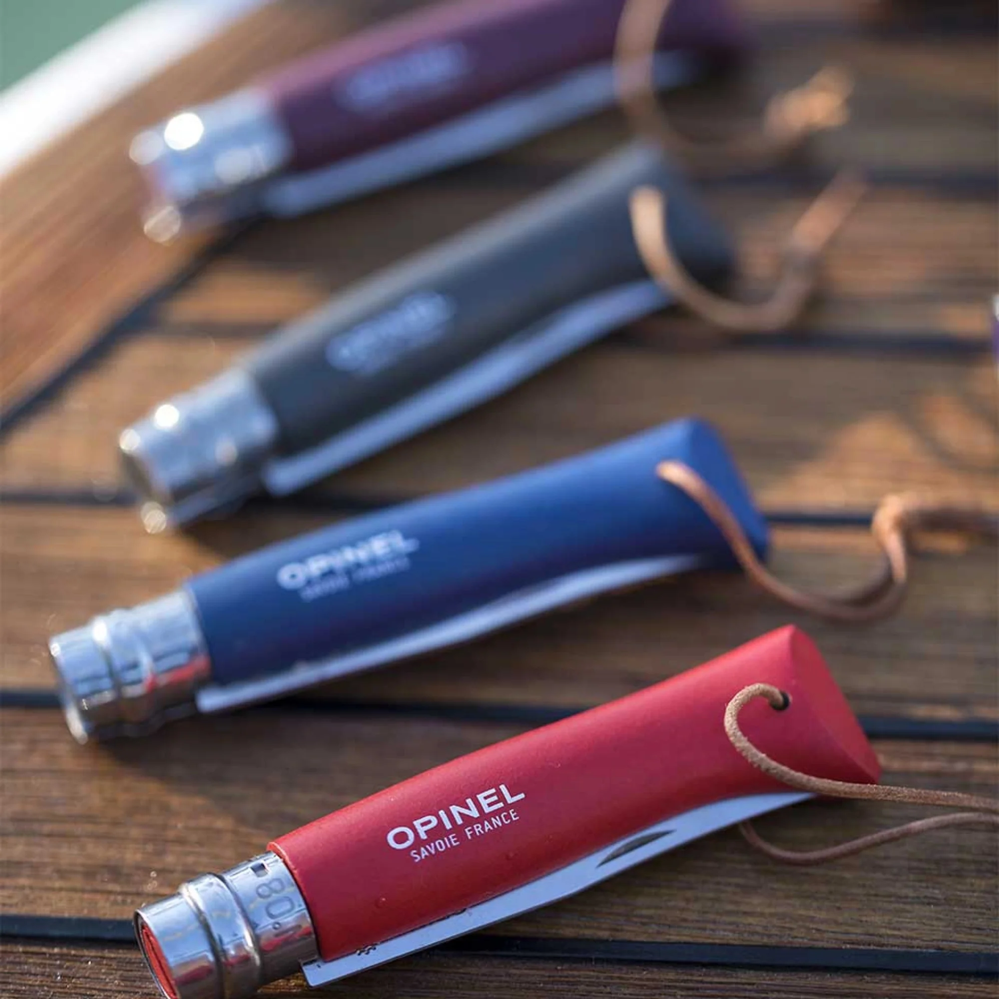 Opinel #8 Stainless Steel Bushwhacker Trekking Folding Pocket Knife (Red) - Image 9