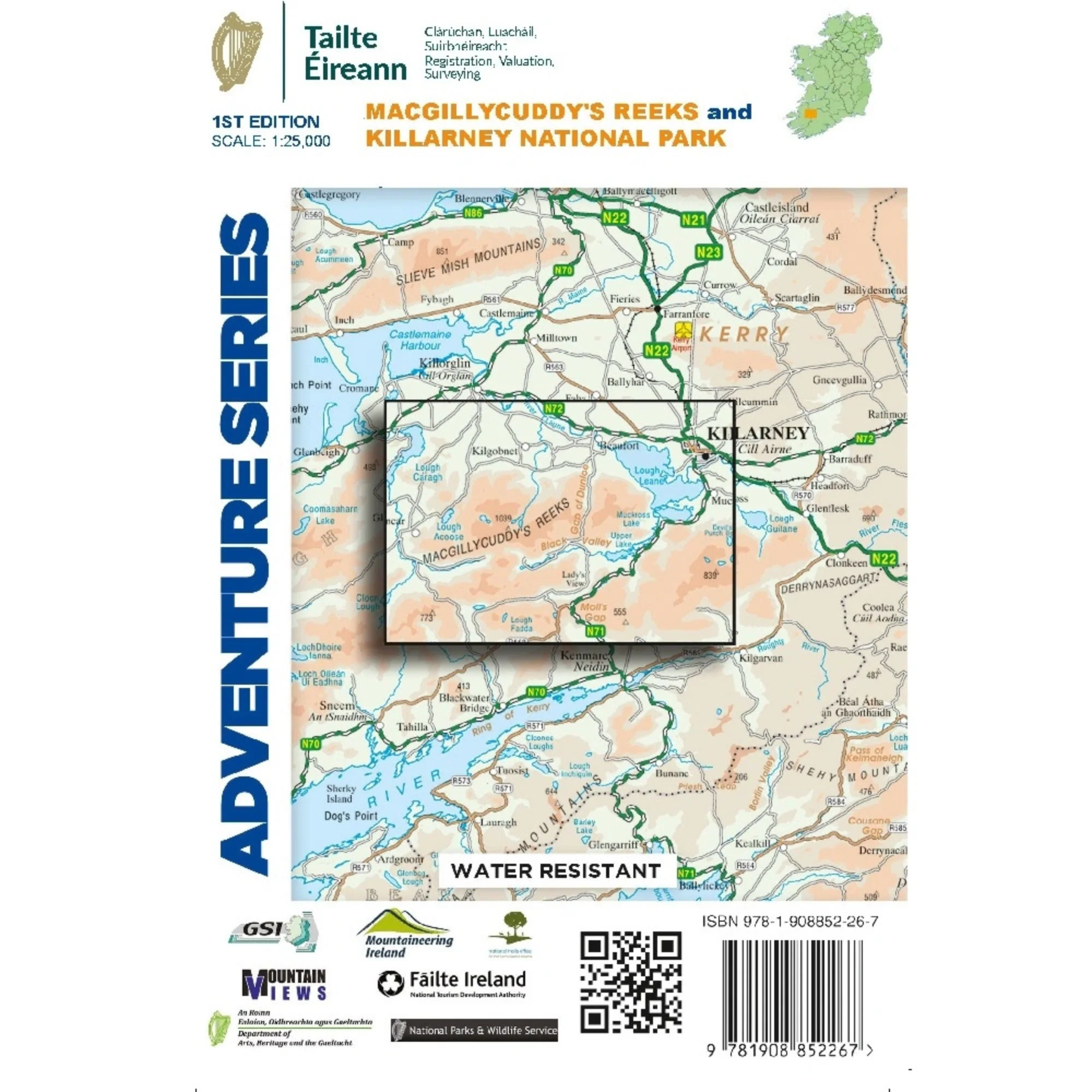 OSI Adventure Series Map: MacGillycuddy’s Reeks & Killarney National Park (1:25,000) - Image 2
