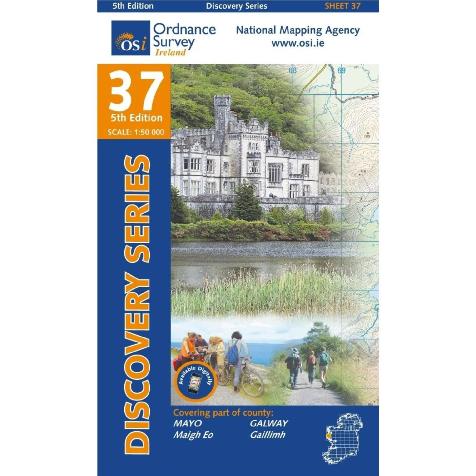 OSI Discovery Laminated Waterproof Map 37 (Part of Galway & Mayo)(1:50,000)