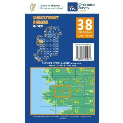 OSI Discovery Laminated Waterproof Map 38 (Part of Mayo & Galway)(1:50,000) - Image 2