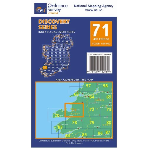 OSI Discovery Laminated Waterproof Map 71 (Part of Kerry)(1:50,000) - Image 2