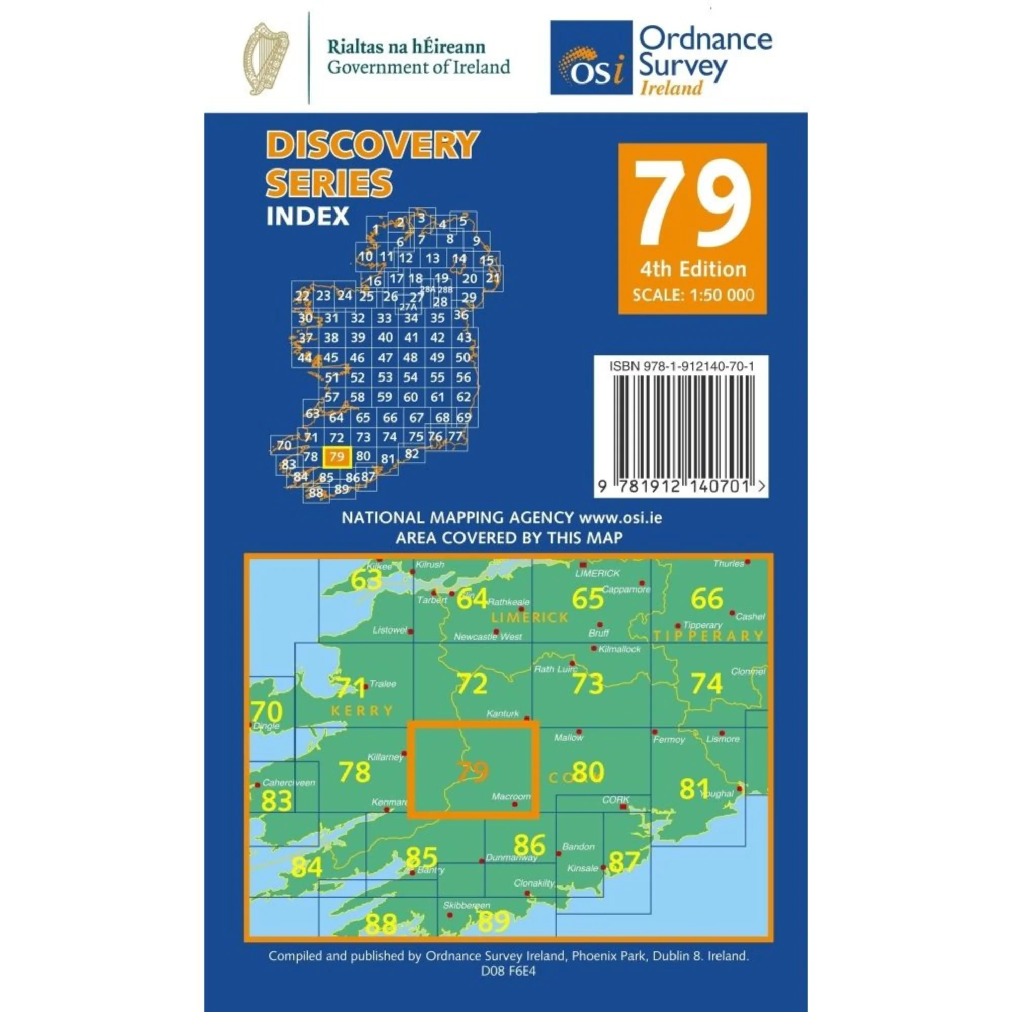 OSI Discovery Laminated Waterproof Map 79 (Part of Cork & Kerry)(1:50,000) - Image 2