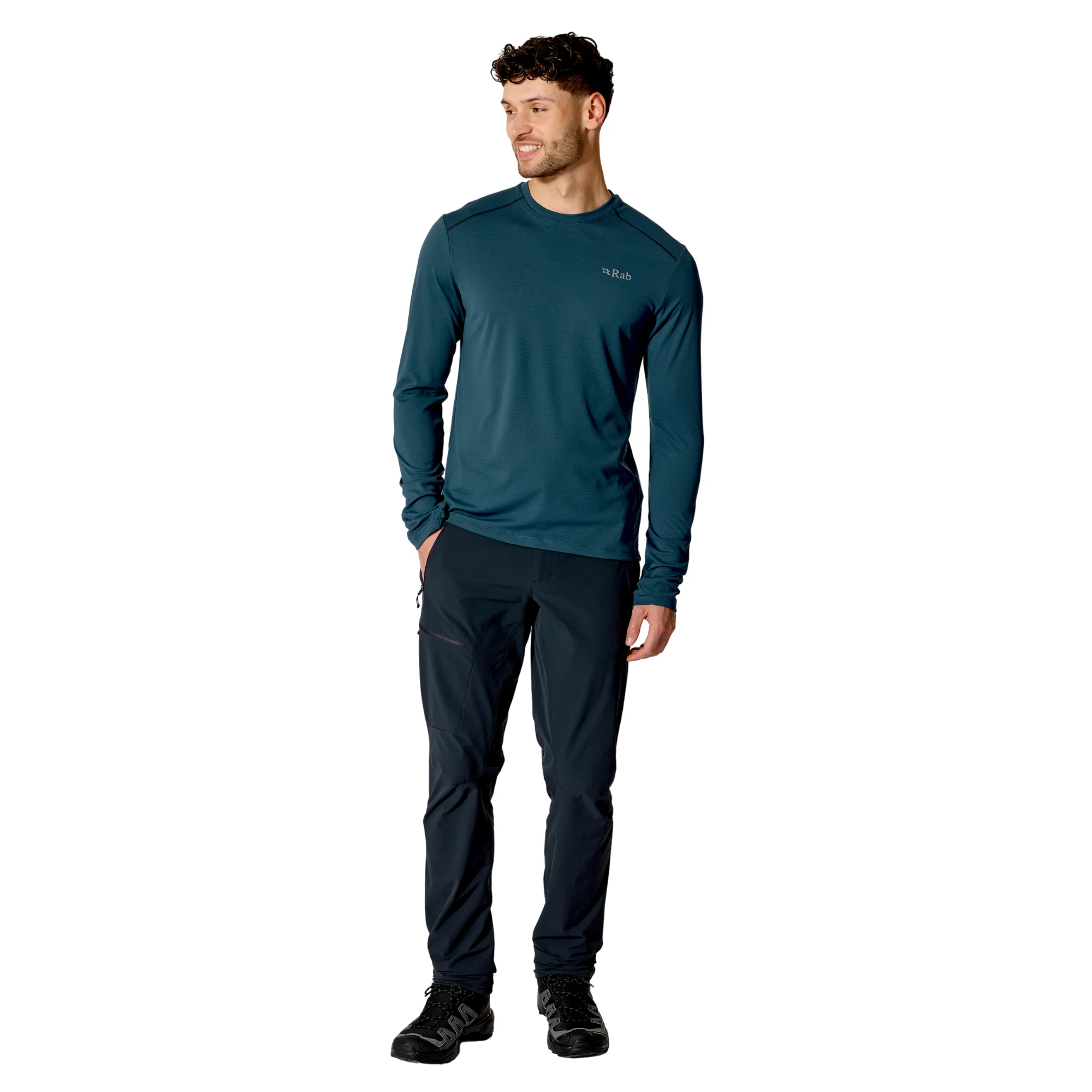 Rab Men's Force Long Sleeve UPF40 Technical Tee (Tempest Blue) - Image 4