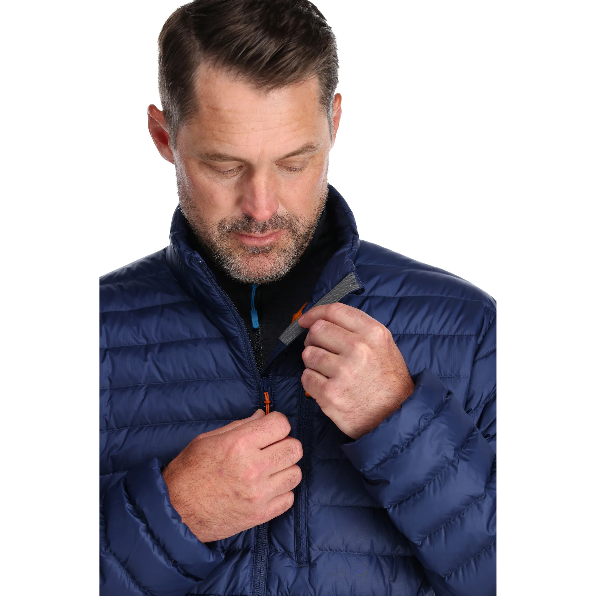 Rab Men's Microlight Insulated Down Jacket (Deep Ink/Marmalade) - Image 3