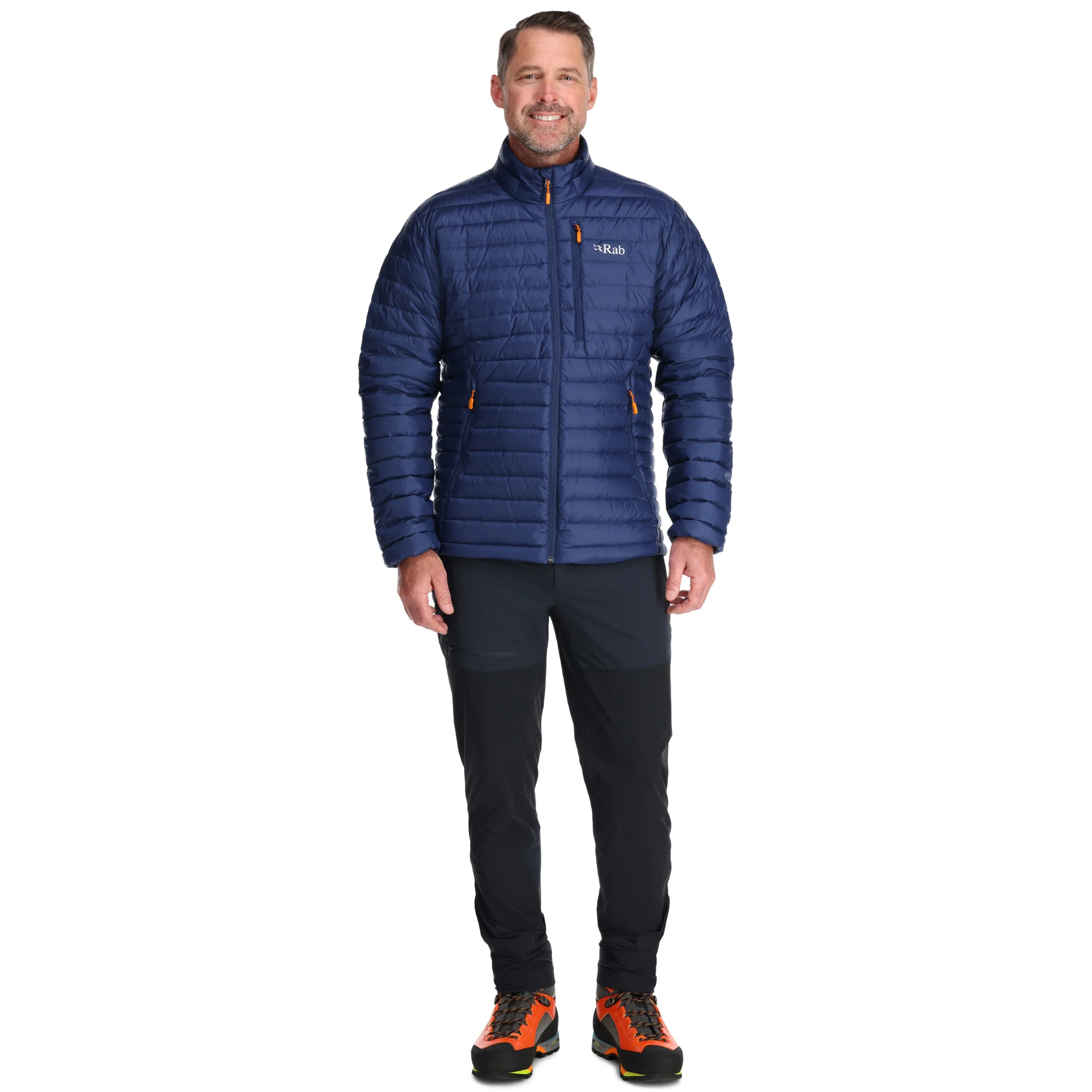 Rab Men's Microlight Insulated Down Jacket (Deep Ink/Marmalade) - Image 8