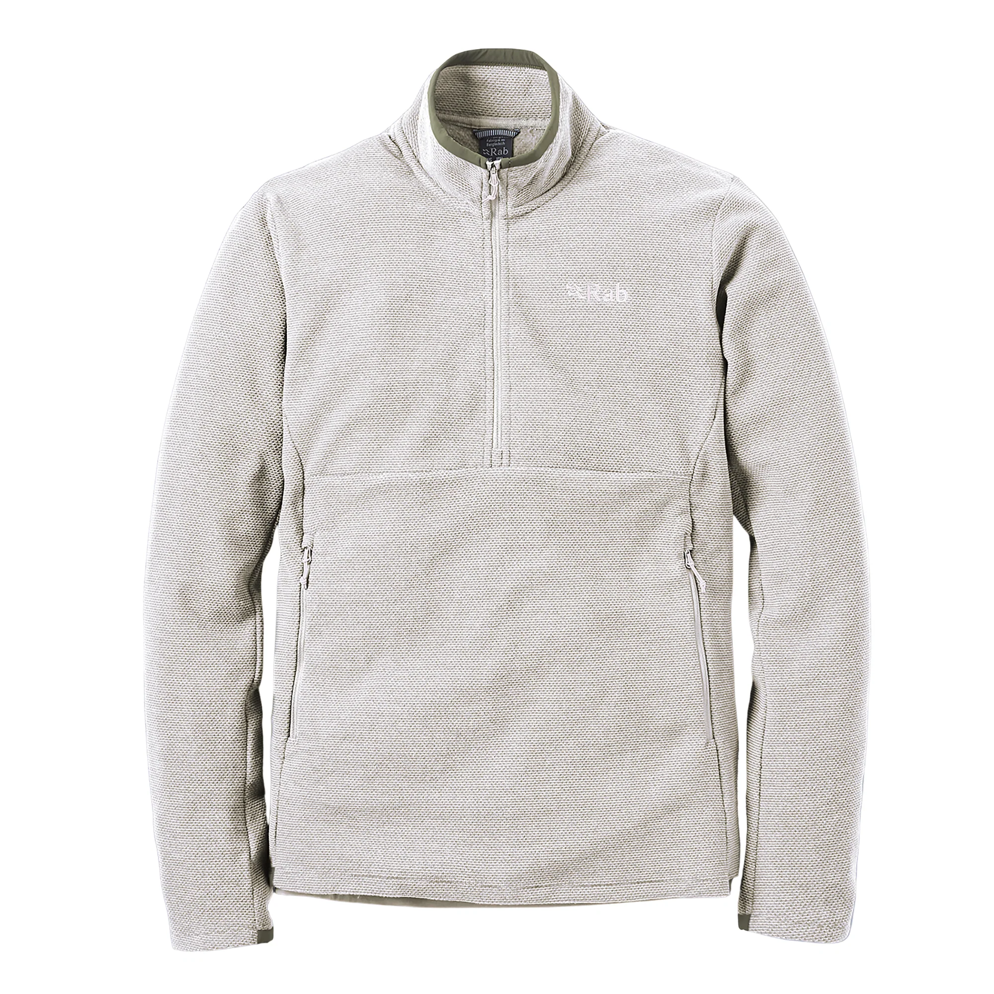 Rab Men's Stavel Pull-On Half Zip Fleece Top (Pebble)