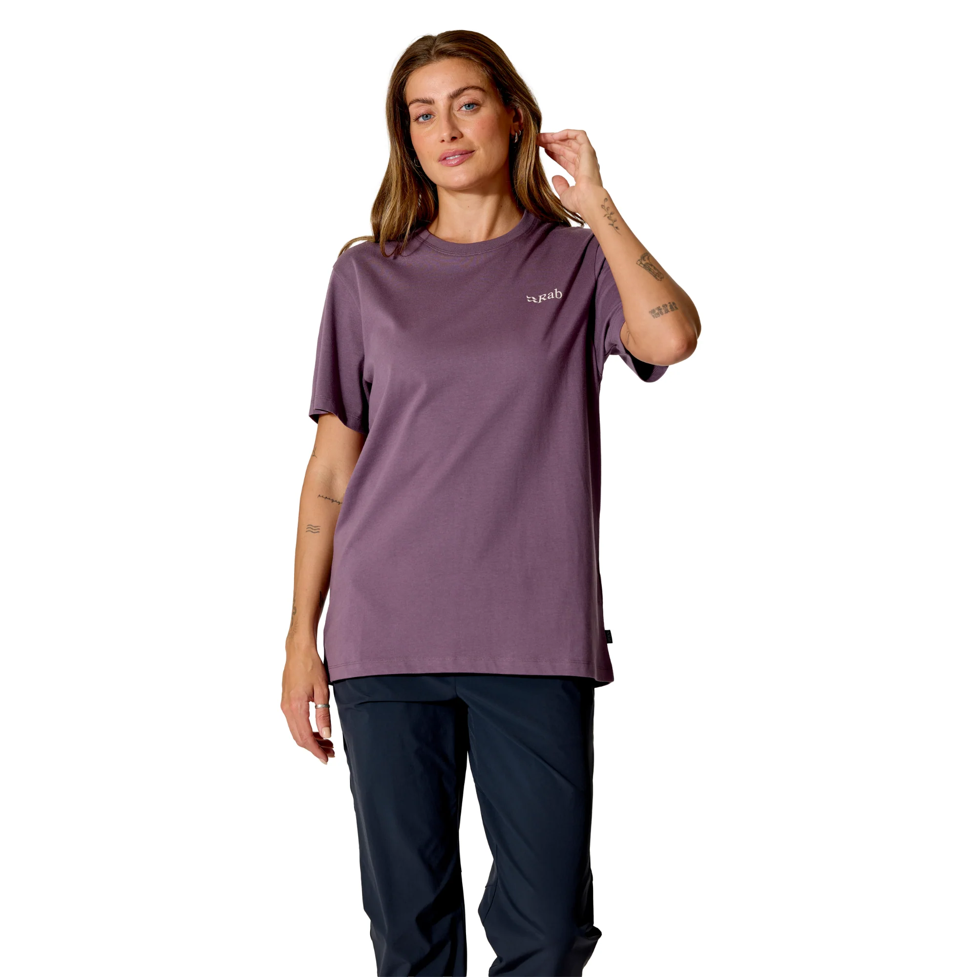 Rab Women's Stance Cirque Organic Cotton Short Sleeve Tee (Dark Iris) - Image 3