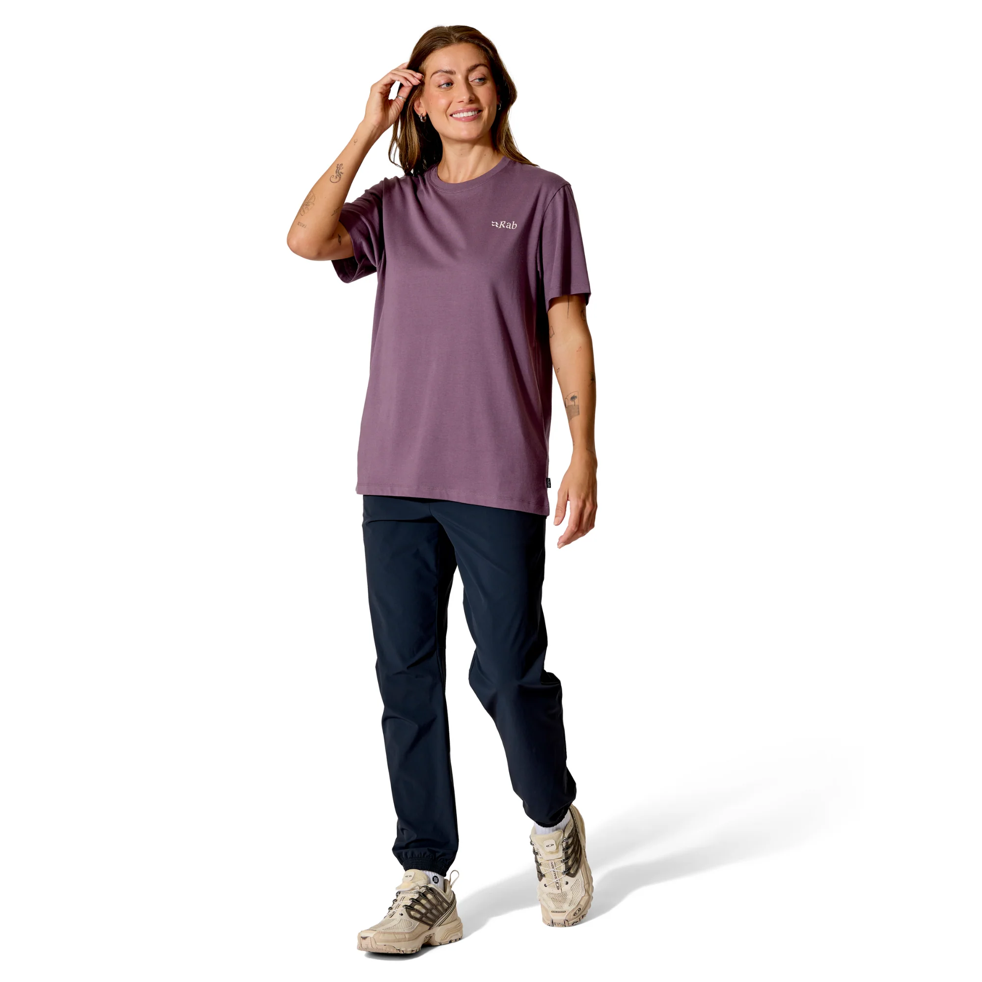 Rab Women's Stance Cirque Organic Cotton Short Sleeve Tee (Dark Iris) - Image 4