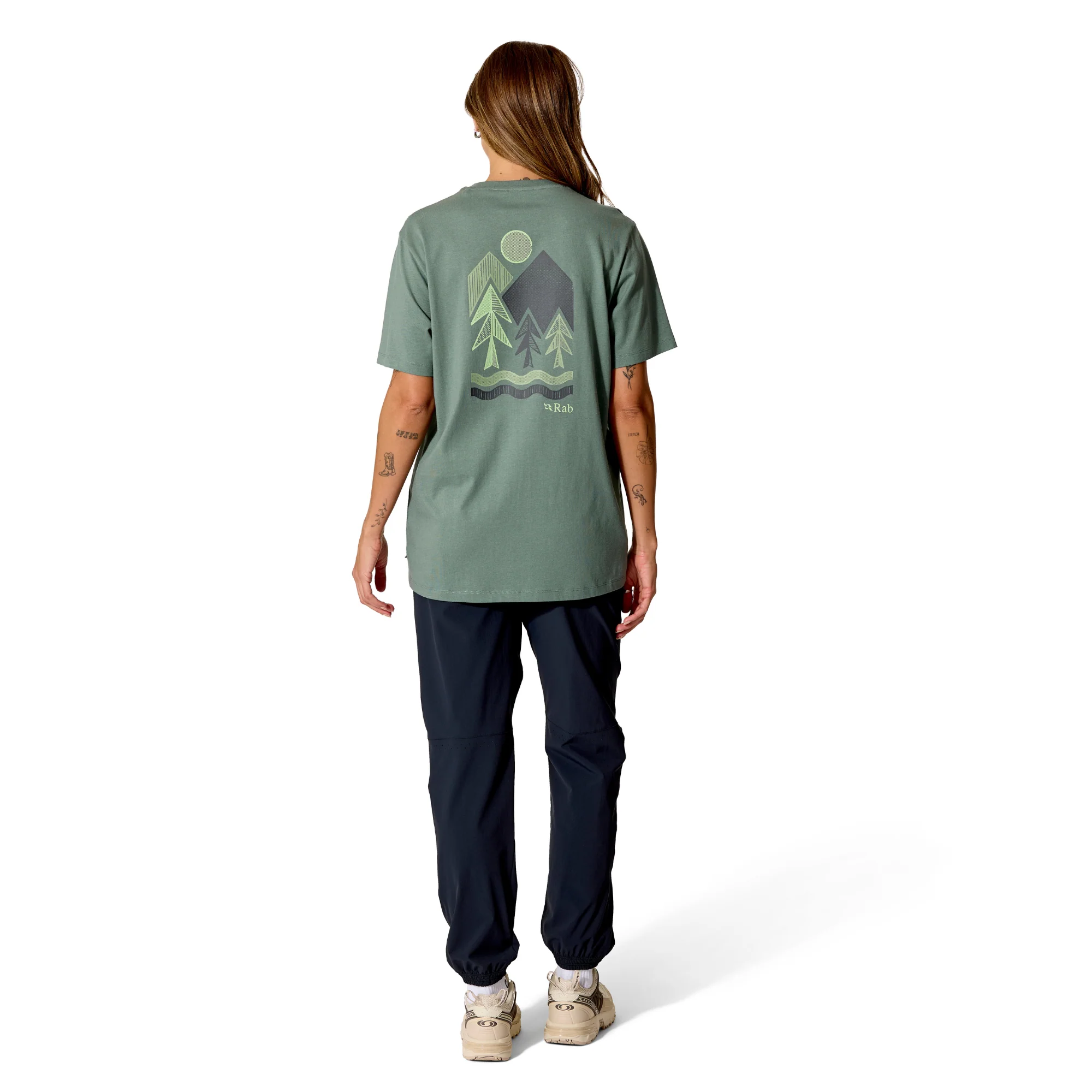 Rab Women's Stance Vista Organic Cotton Short Sleeve Tee (Sage) - Image 3