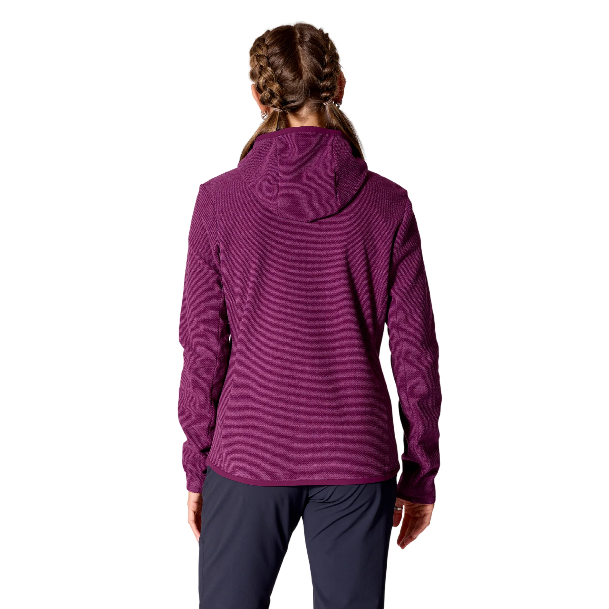 Rab Women's Stavel Hooded Full Zip Fleece (Mulberry) - Image 2