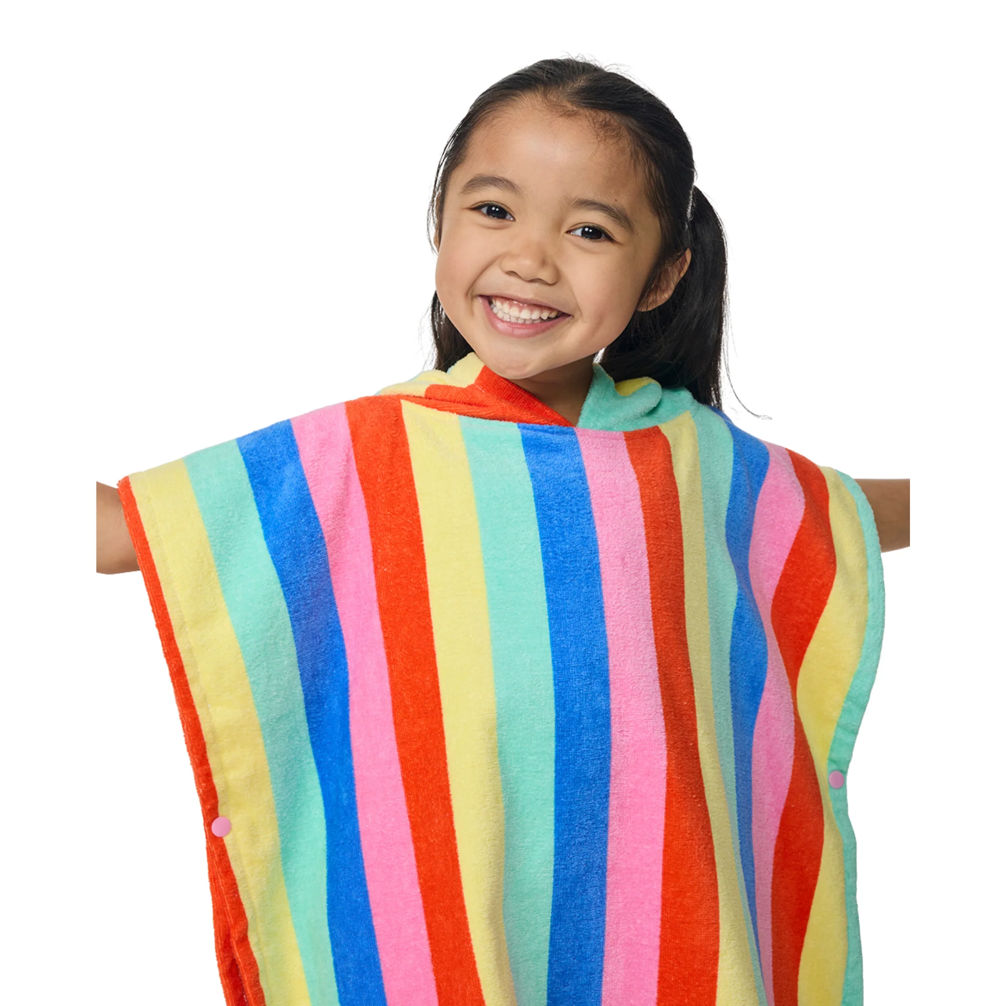 Rip Curl Kids Mixed Snap Cotton Hooded Changing Robe (Multico) - Image 4