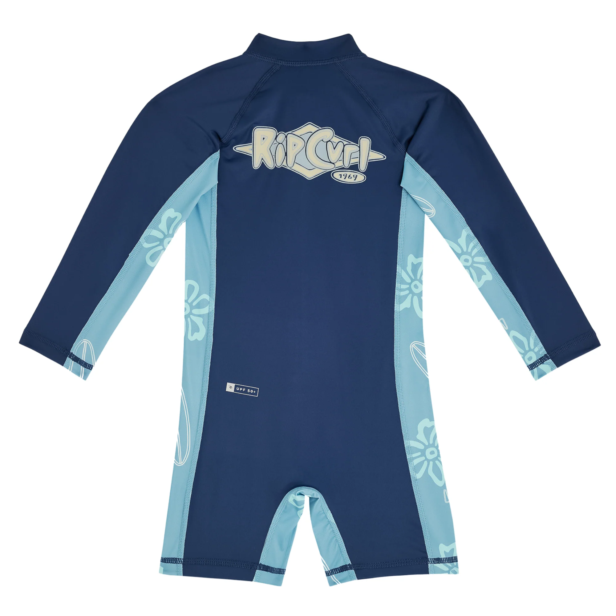 Rip Curl Kids Ride The Wave UPF50 Long Sleeve Sun Suit (Light Navy)(Ages 1-6) - Image 2
