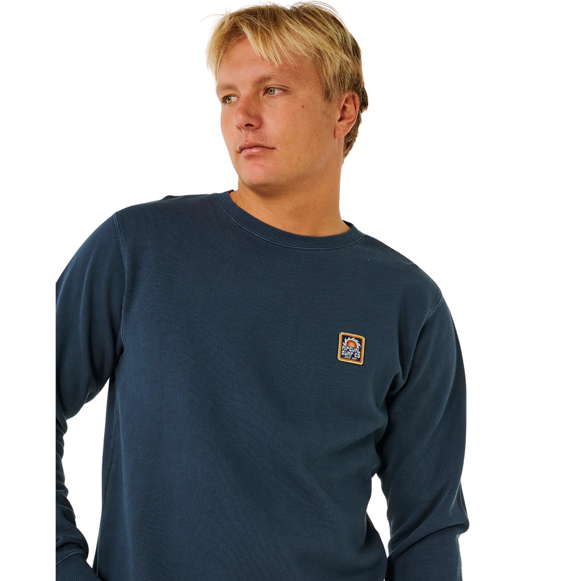 Rip Curl Men's Pacific Rinse Patch Crew Neck Sweatshirt (Dark Navy) - Image 3