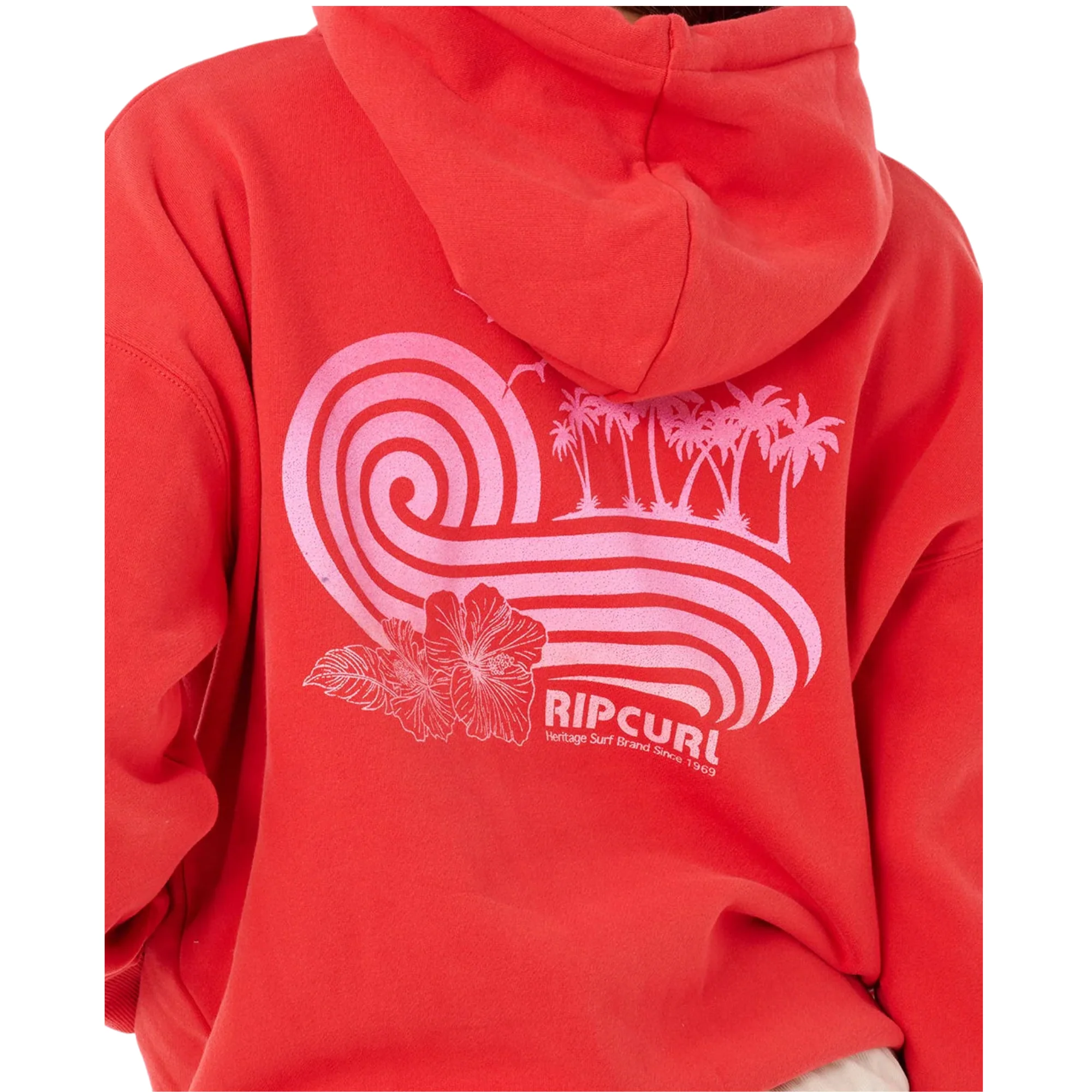 Rip Curl Women's Ocean Break Heritage Fleece Hoody (Deep Red) - Image 6