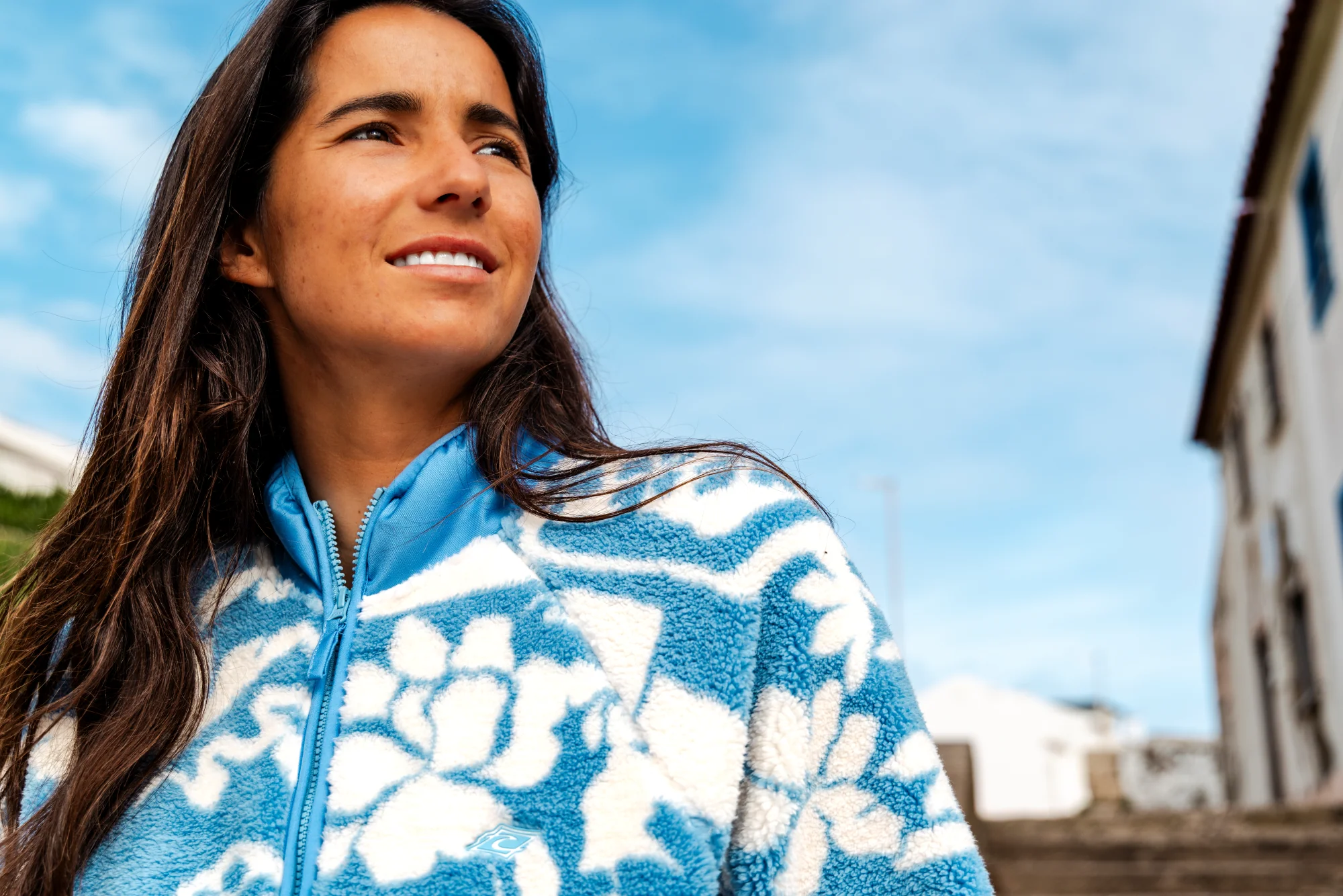Rip Curl Women's Party Pack Polar Half Zip Fleece (Blue) - Image 7