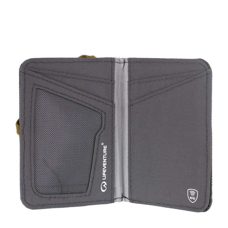 Lifeventure RFiD Recycled Card Wallet (Olive) - Image 3