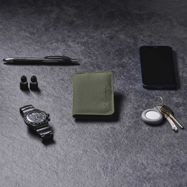 Lifeventure RFiD Recycled Card Wallet (Olive) - Image 5