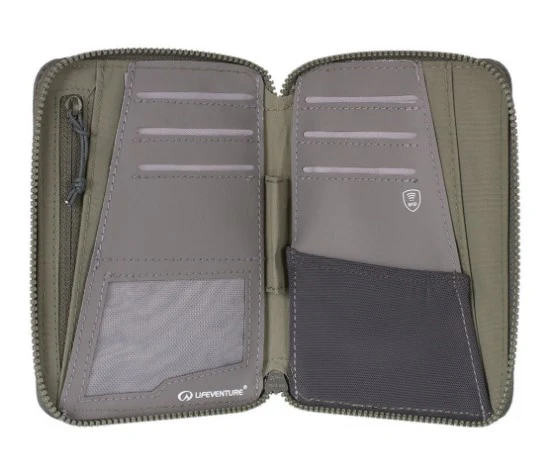 Lifeventure RFiD Mini Recycled Travel Wallet (Olive) - Image 2