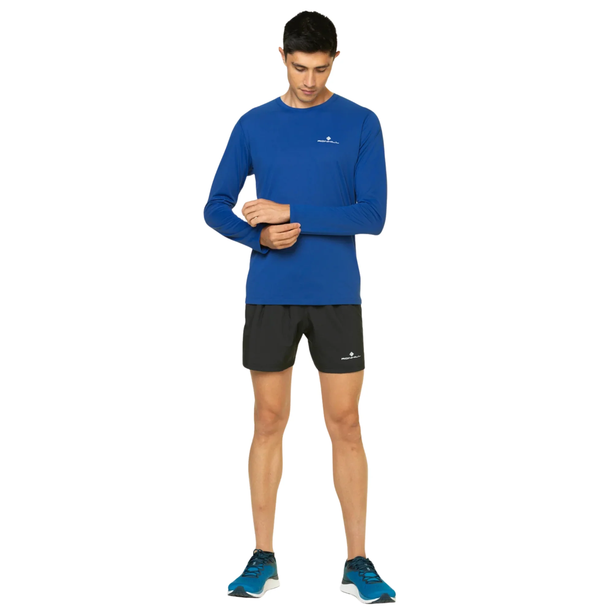 Ronhill Men's Core Running Shorts (Black/Bright White)(5in) - Image 3