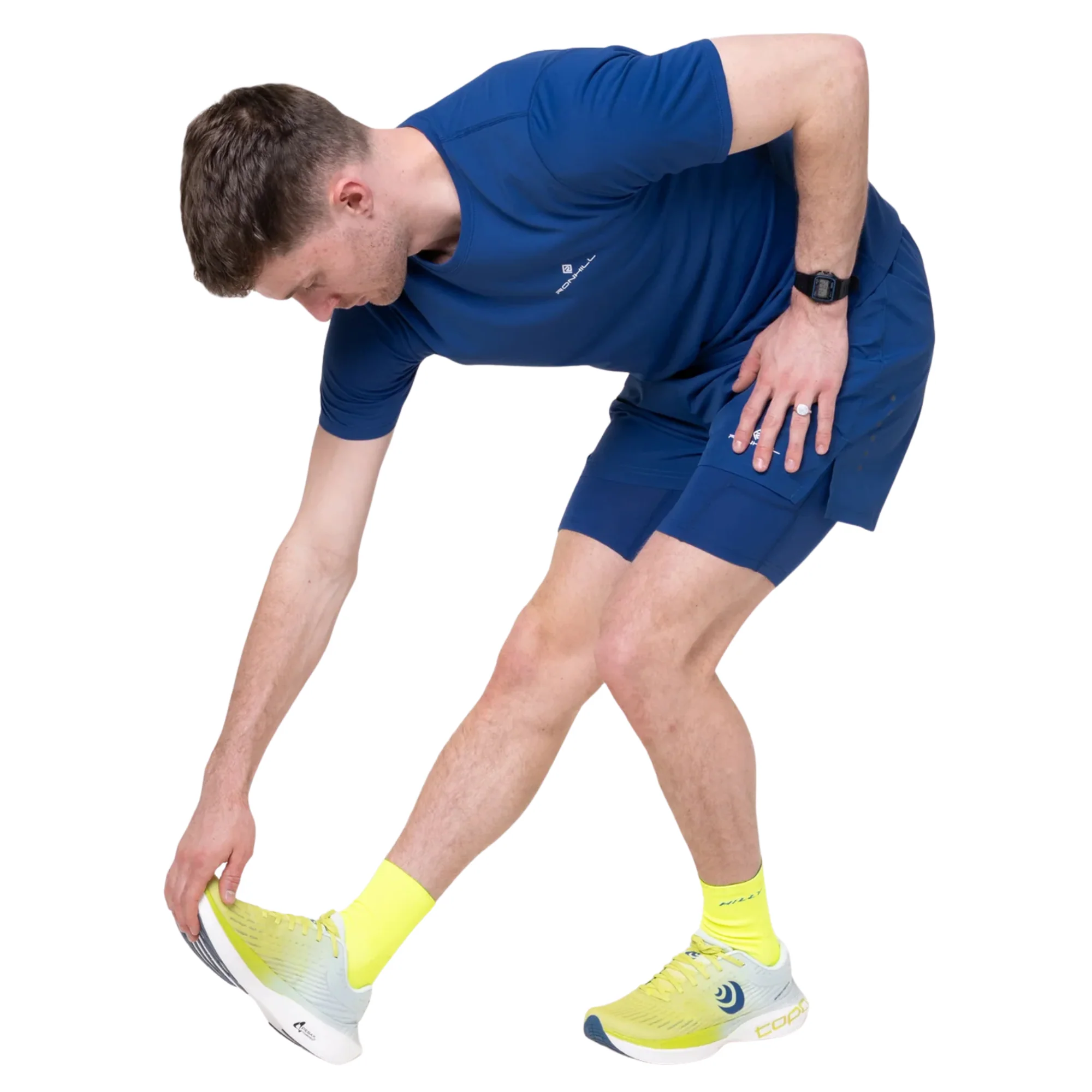 Ronhill Men's Core Short Sleeve Technical Tee (Dark Cobalt/Bright White) - Image 3
