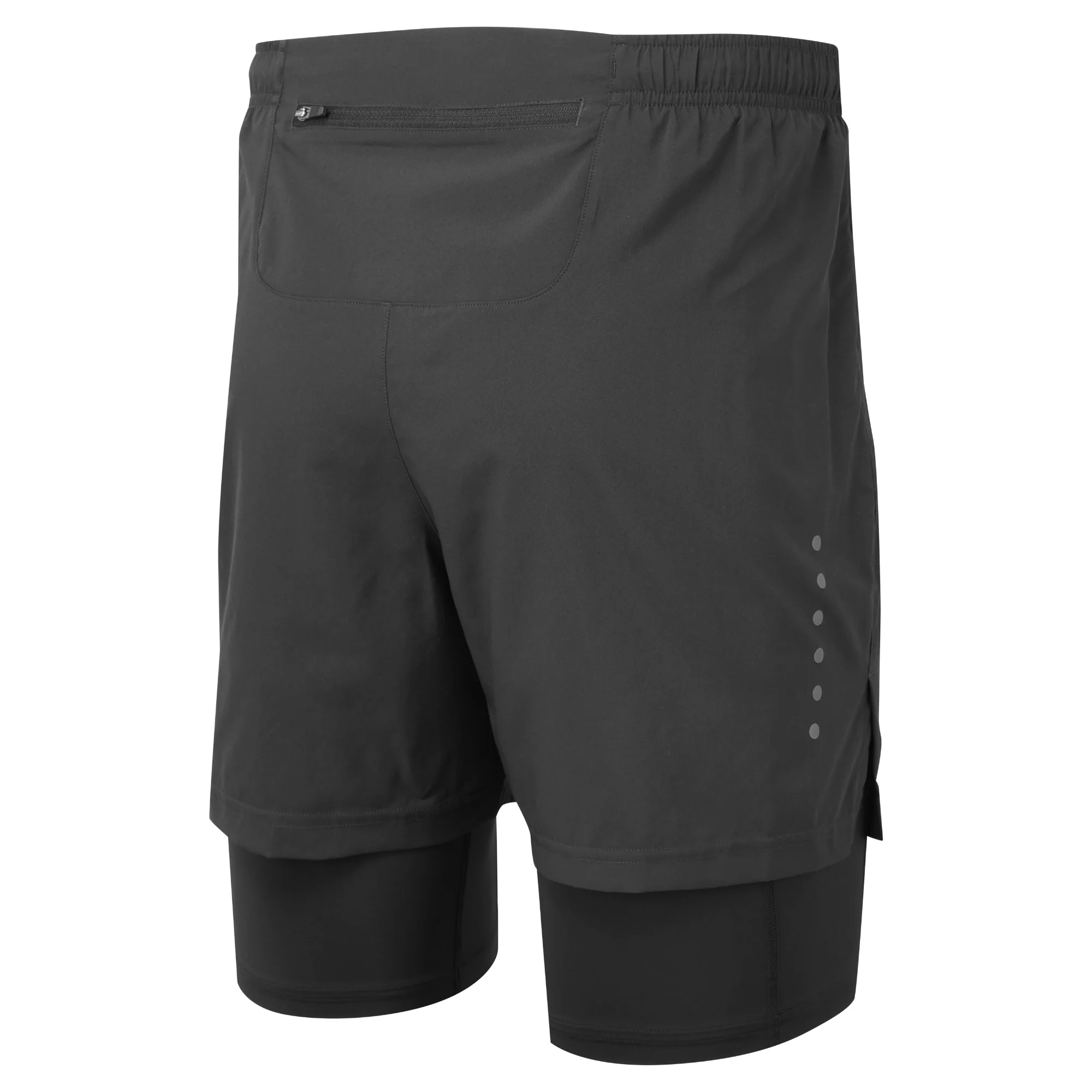 Ronhill Men's Core Twin Shorts (All Black)(5in) - Image 11