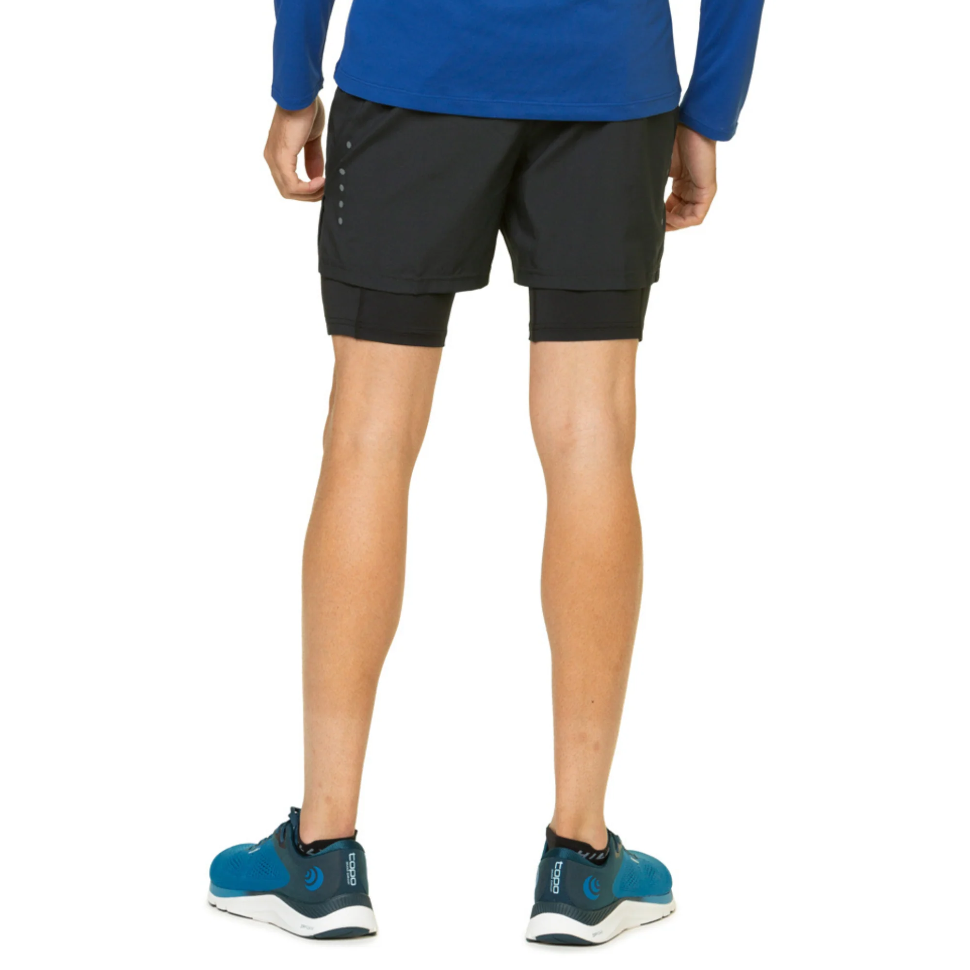 Ronhill Men's Core Twin Shorts (All Black)(5in) - Image 2