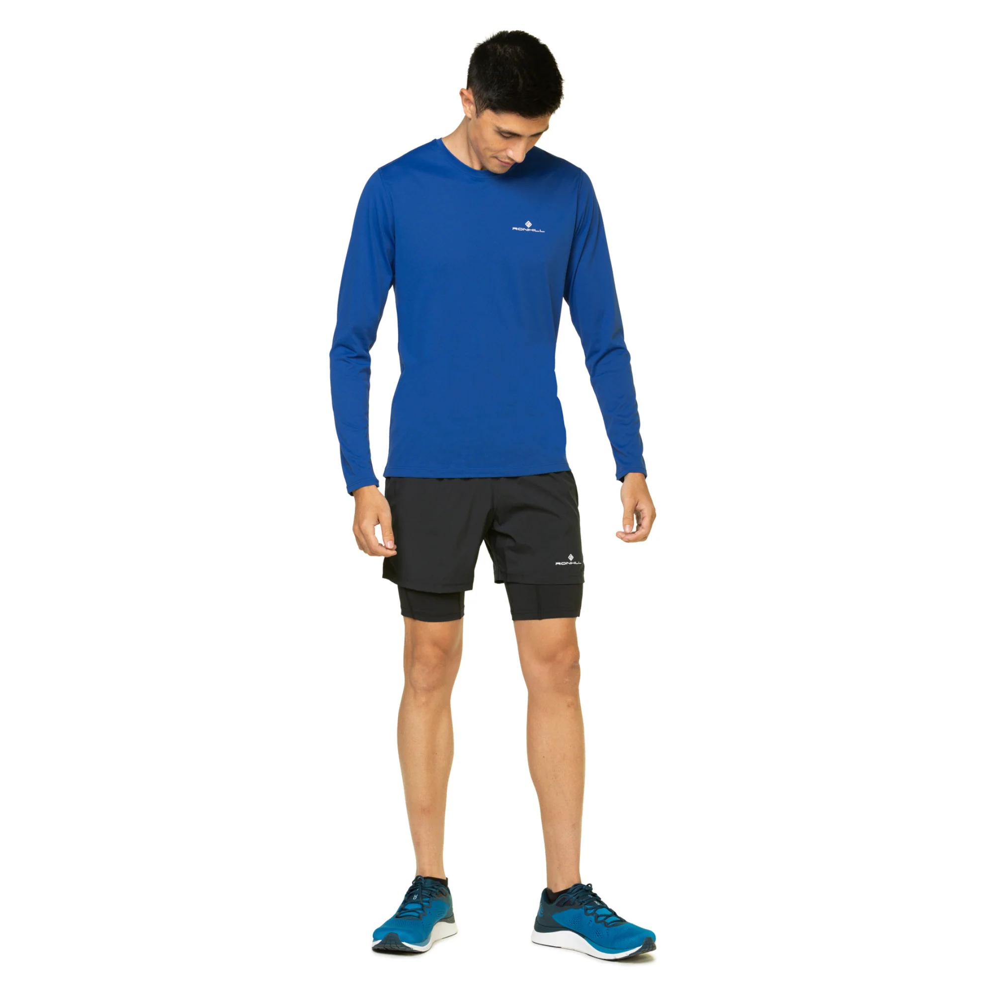 Ronhill Men's Core Twin Shorts (All Black)(5in) - Image 5