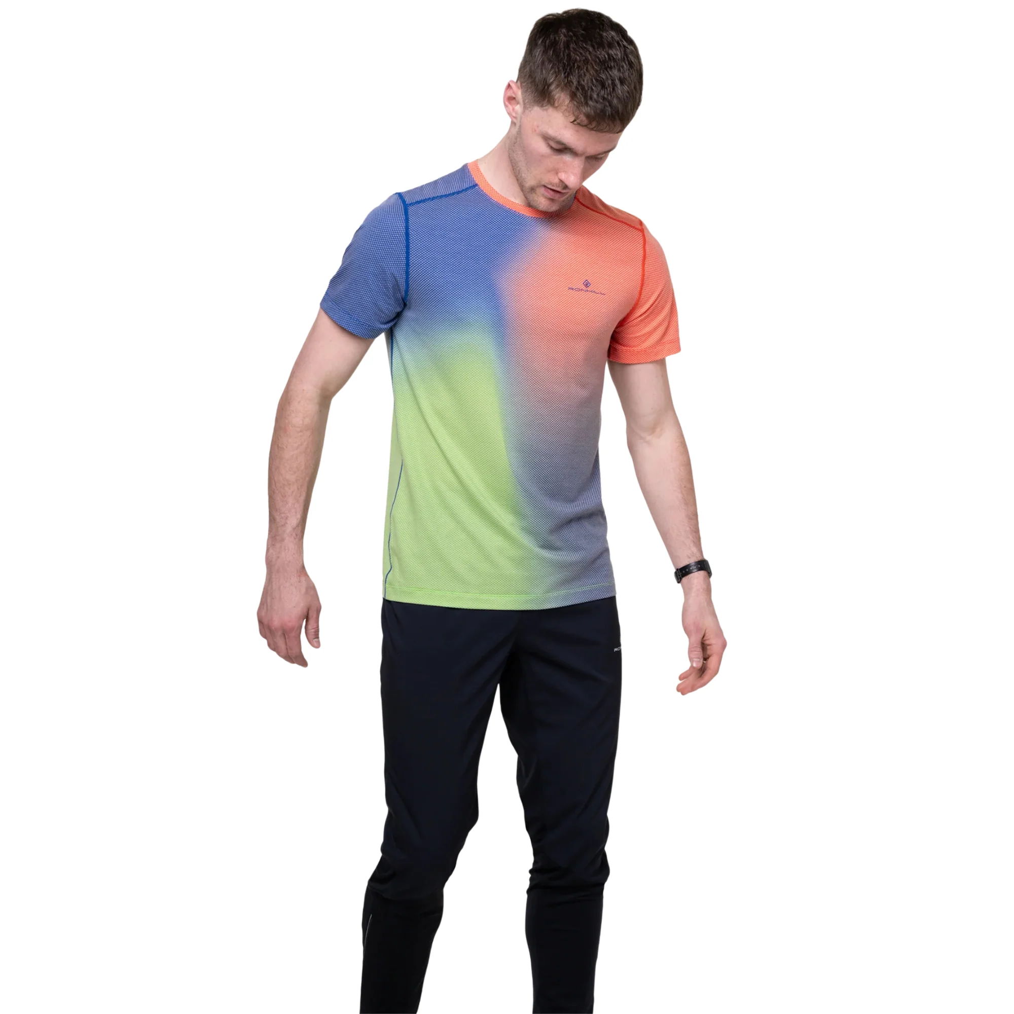 Ronhill Men's Tech Golden Hour Short Sleeve Technical Tee (Dark Cobalt Merge) - Image 5