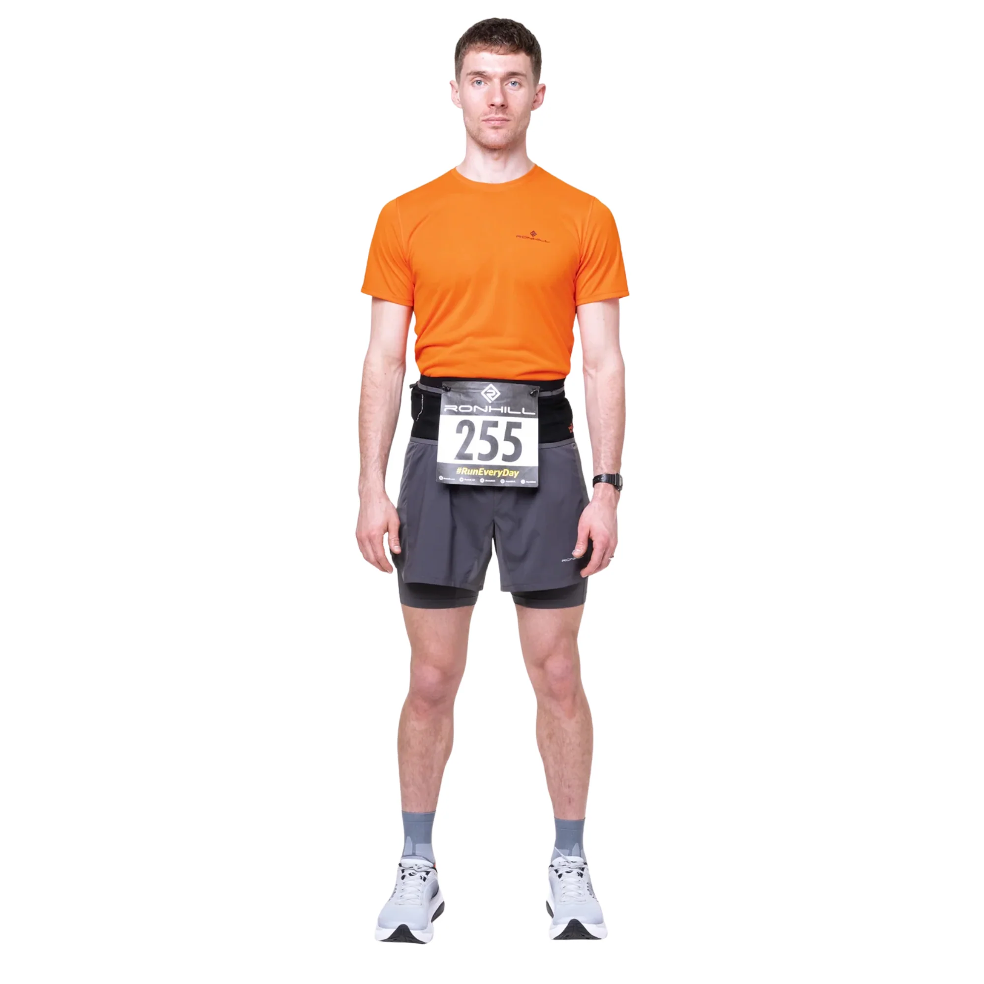 Ronhill Unisex Speed 360 Running Belt (Black/Ronhill Red) - Image 12