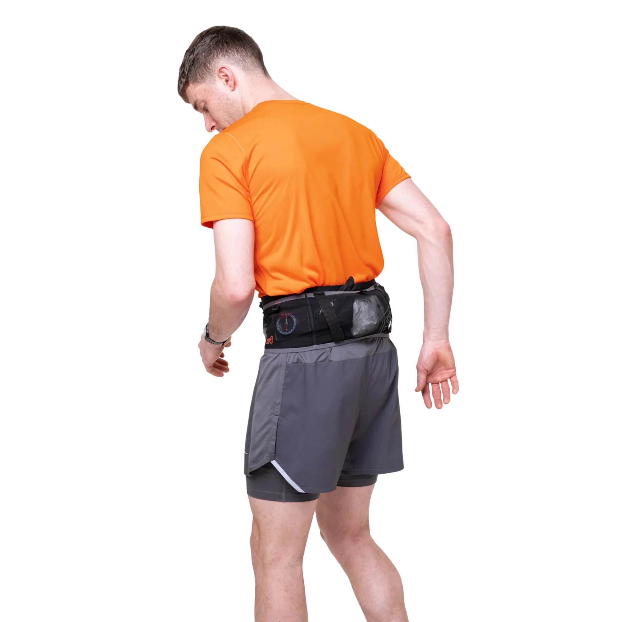 Ronhill Unisex Speed 360 Running Belt (Black/Ronhill Red) - Image 8