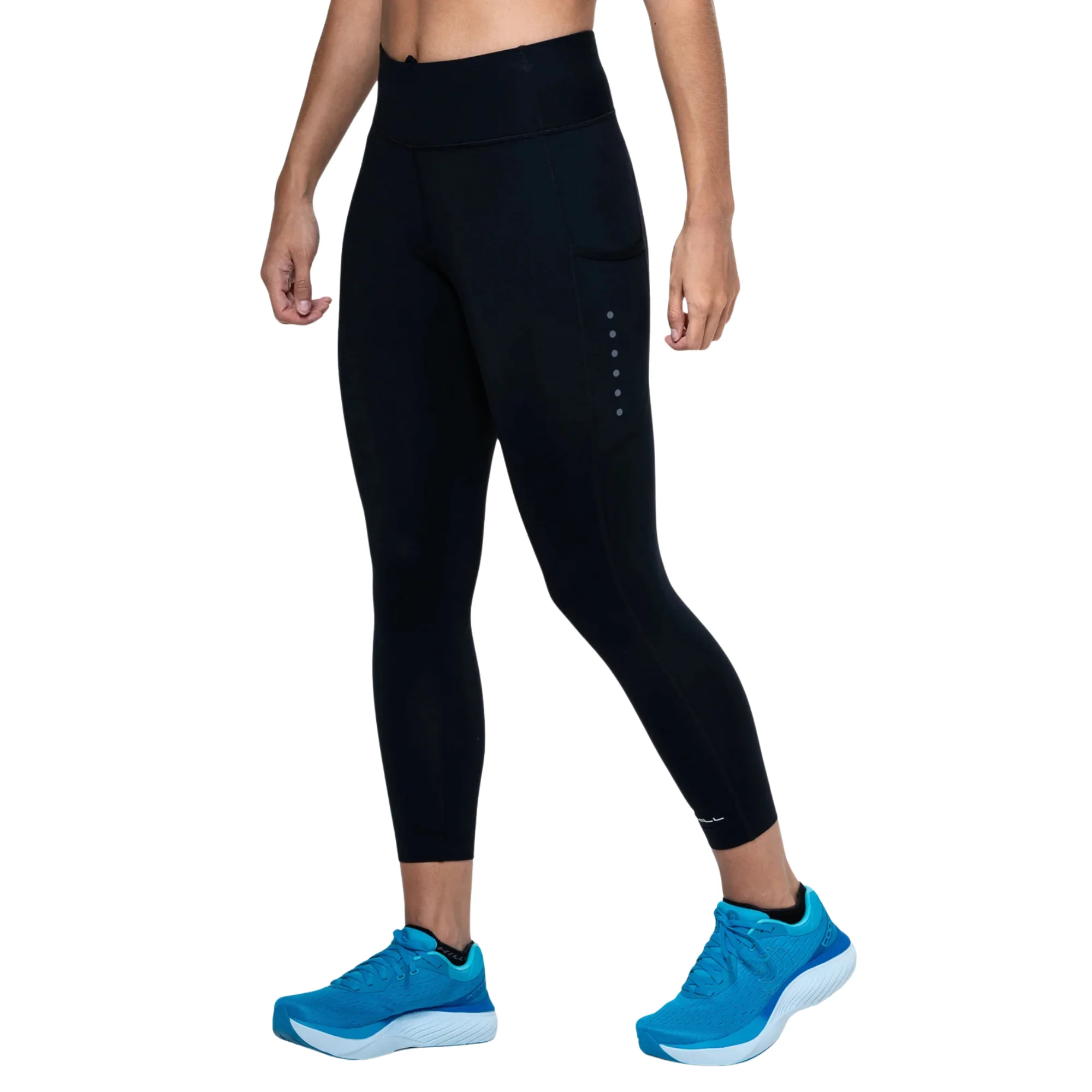 Ronhill Women's Core Crop Tights (Black/Bright White) - Image 3