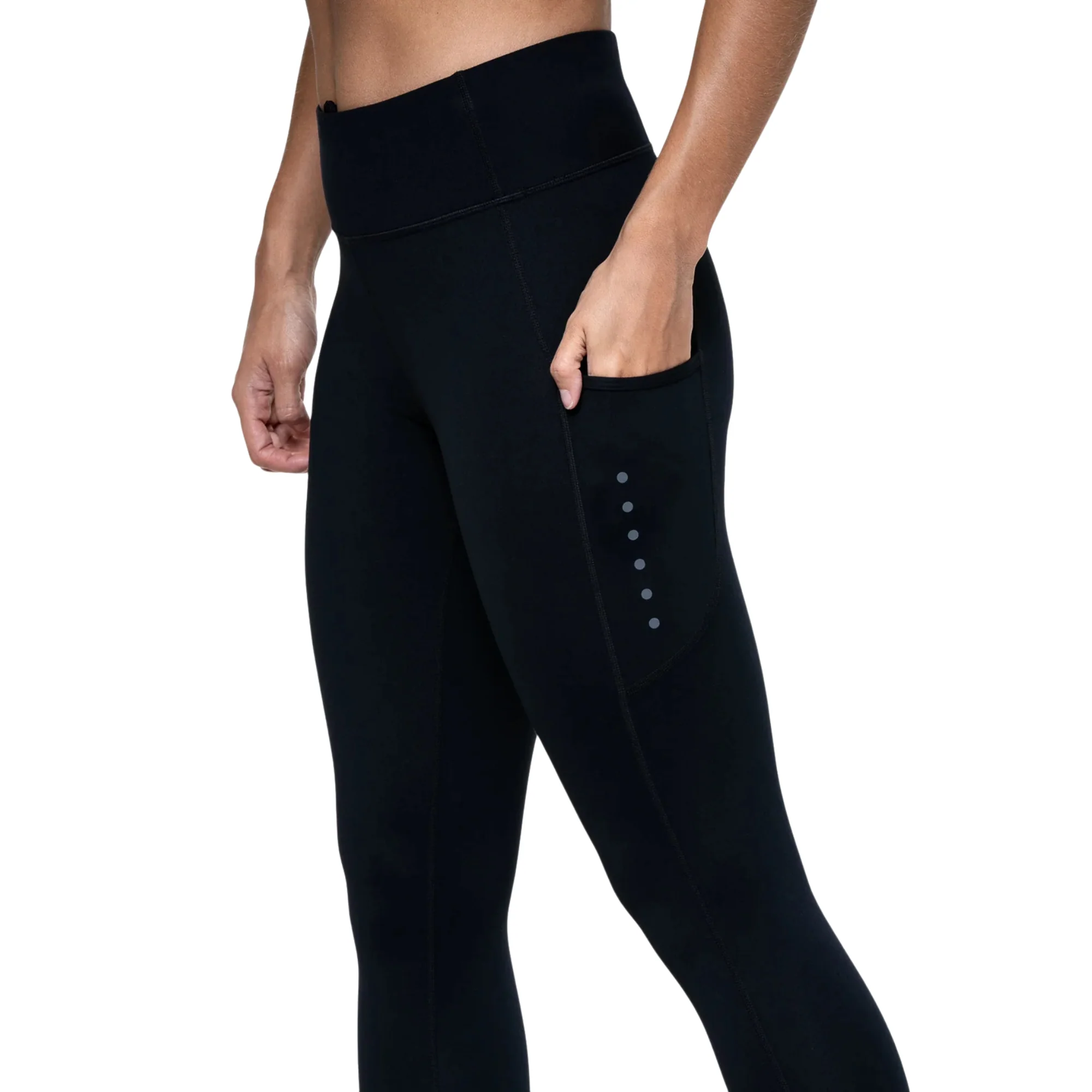 Ronhill Women's Core Crop Tights (Black/Bright White) - Image 5