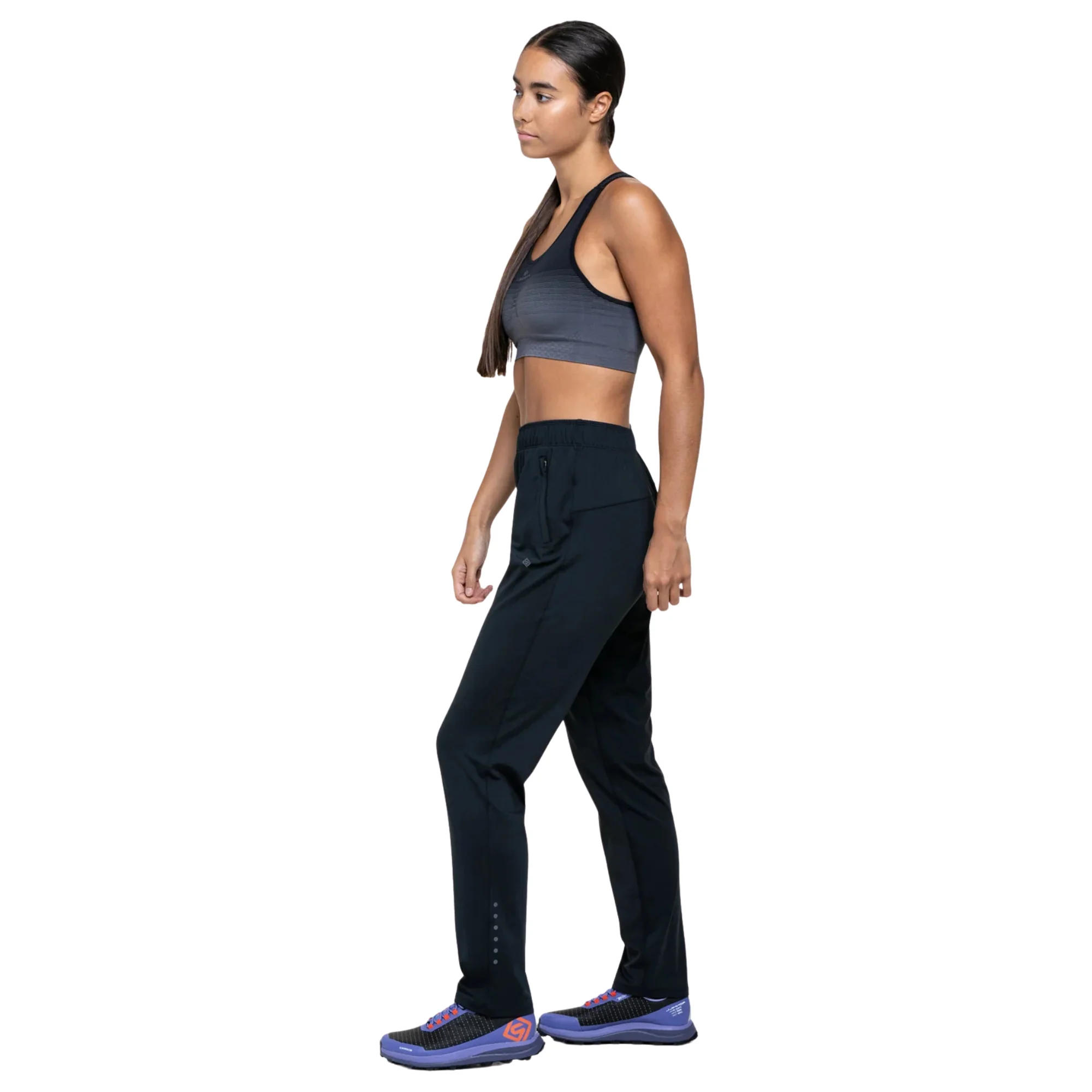 Ronhill Women's Core Slim Fit Trackster Trousers (All Black) - Image 5