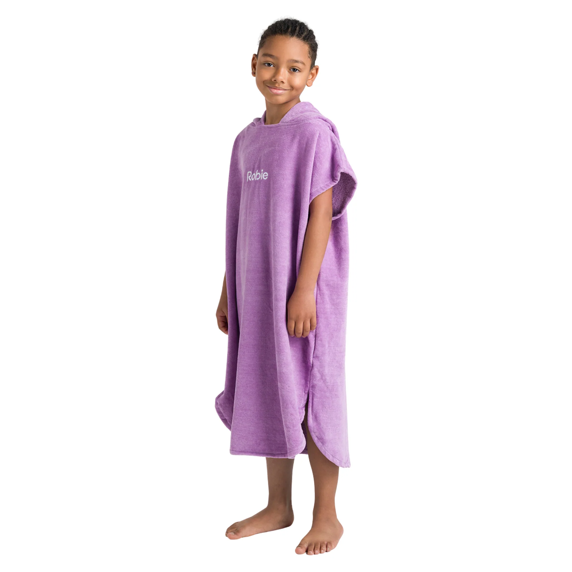 Robie Original - Junior Hooded Short Sleeve Changing Robe (Orchid) - Image 12