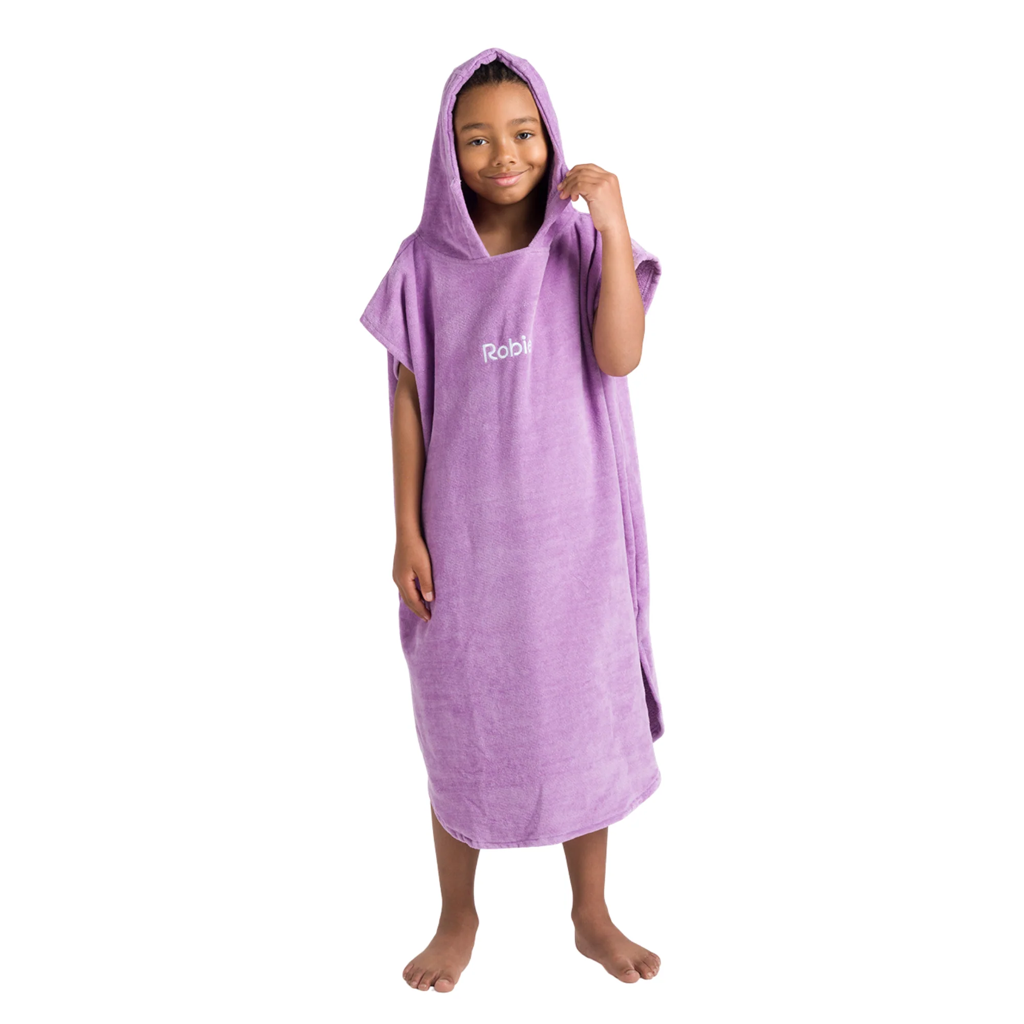 Robie Original - Junior Hooded Short Sleeve Changing Robe (Orchid) - Image 2