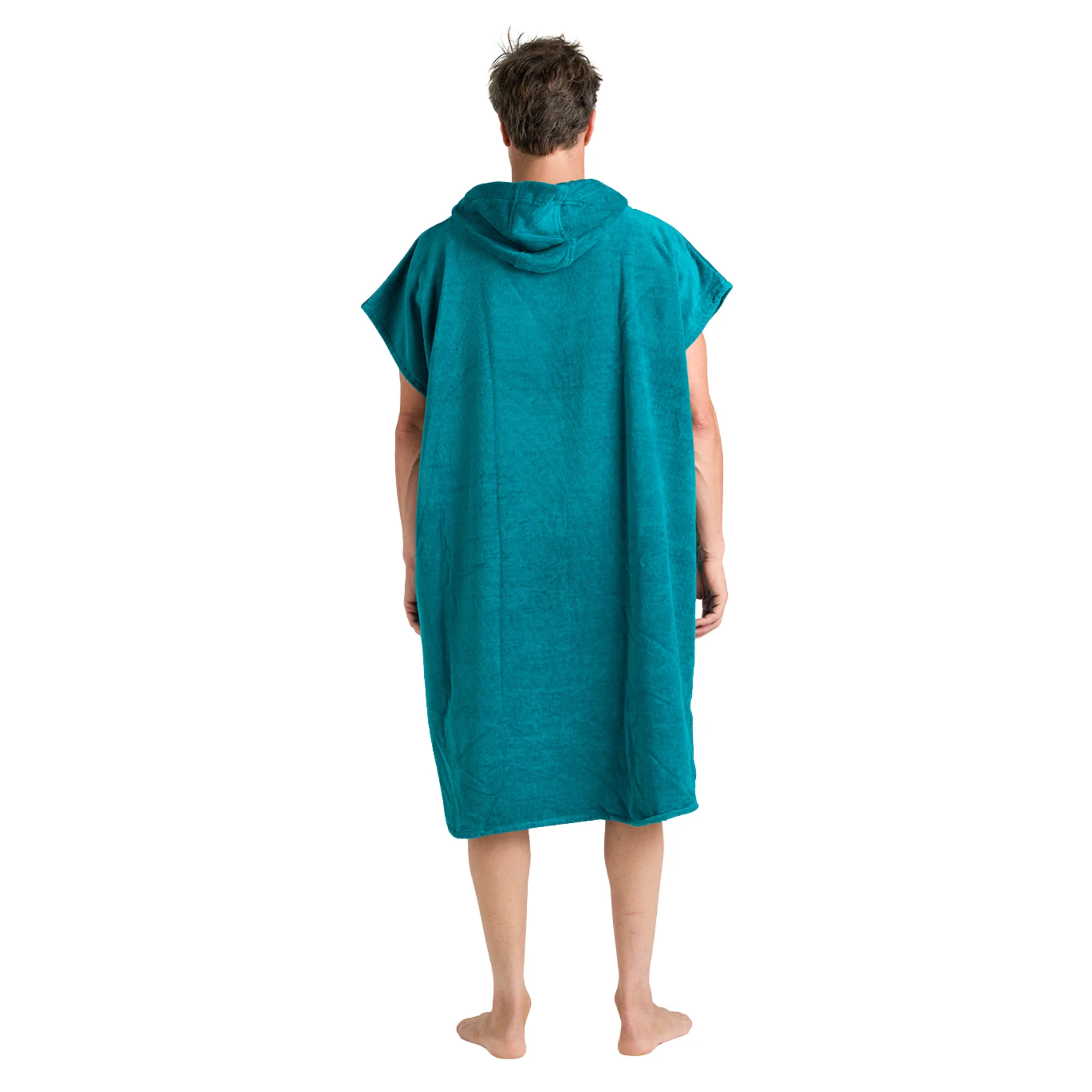 Robie Original - Adult Unisex Hooded Short Sleeve Changing Robe (Teal) - Image 10