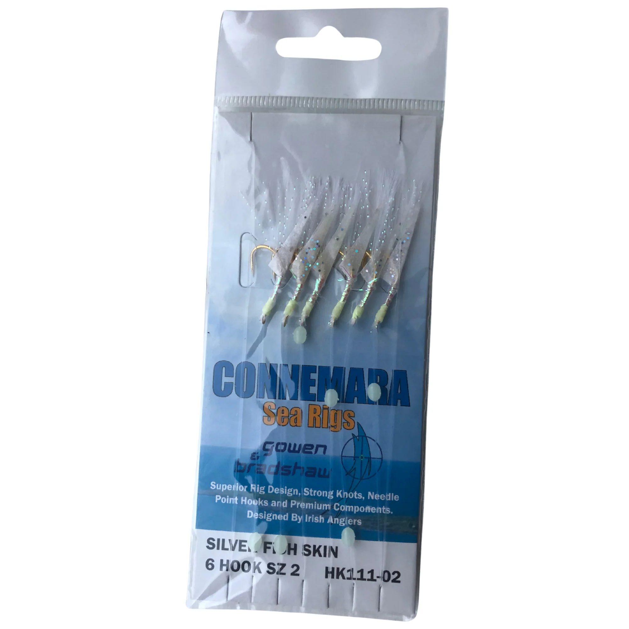Gowen & Bradshaw Connemara Sea 6 Hook Rig (Size 2)(Silver Fish Skin)