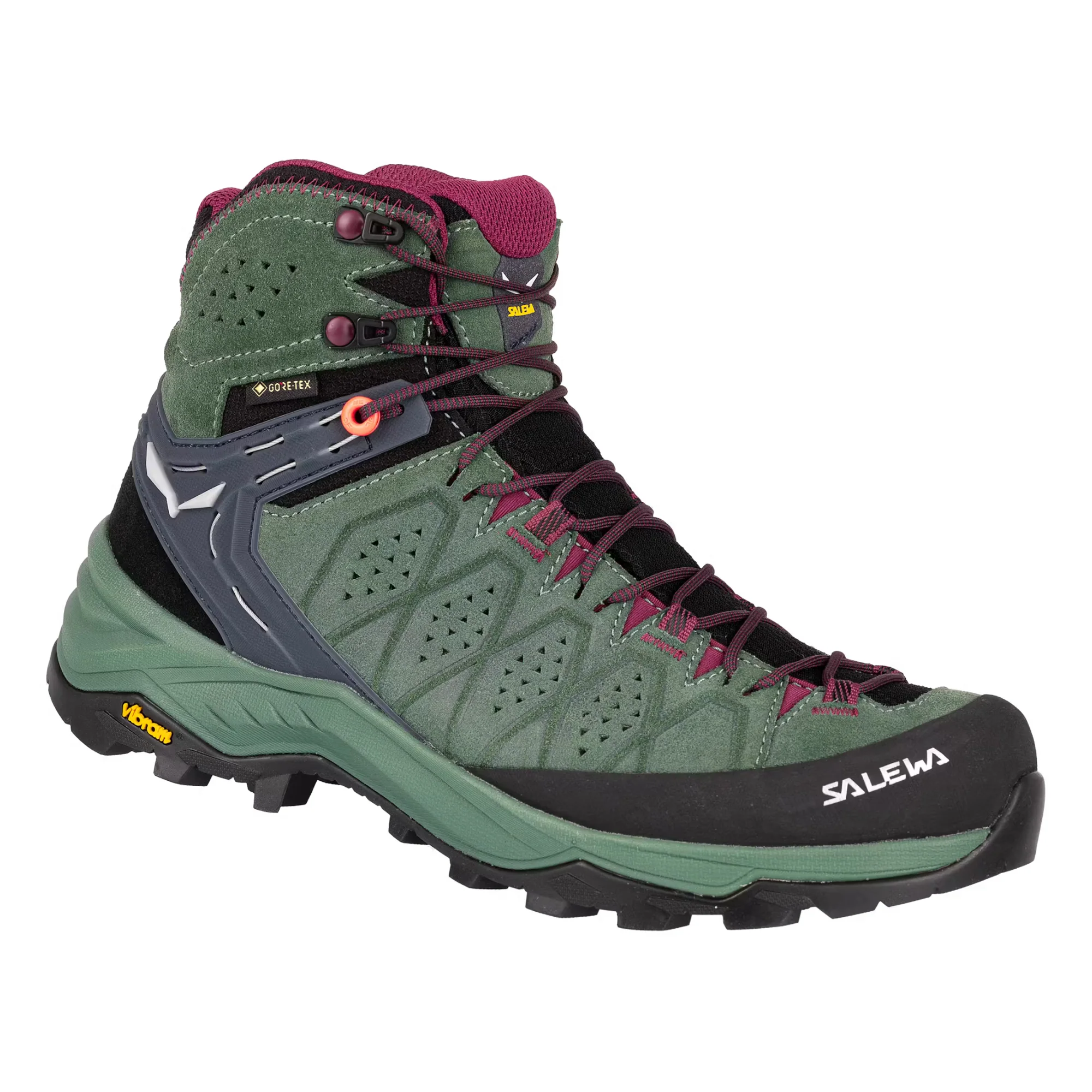 Salewa Women's Alp Trainer 2 Gore-Tex Mid Trail Boots (Duck Green/Rhododendon) - Image 4