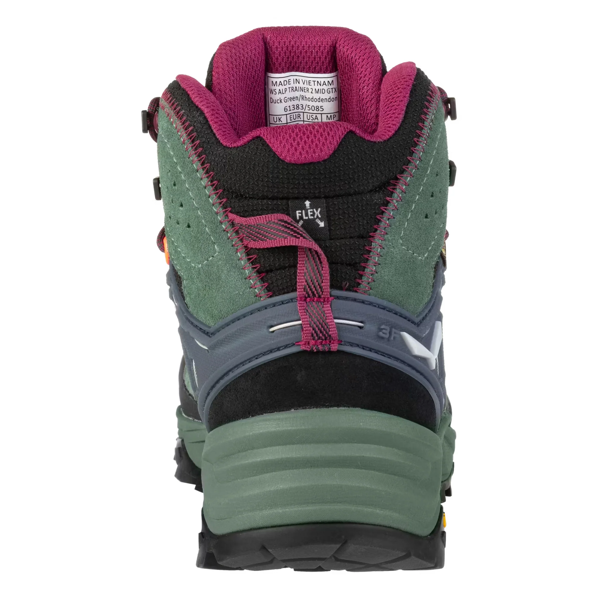 Salewa Women's Alp Trainer 2 Gore-Tex Mid Trail Boots (Duck Green/Rhododendon) - Image 6