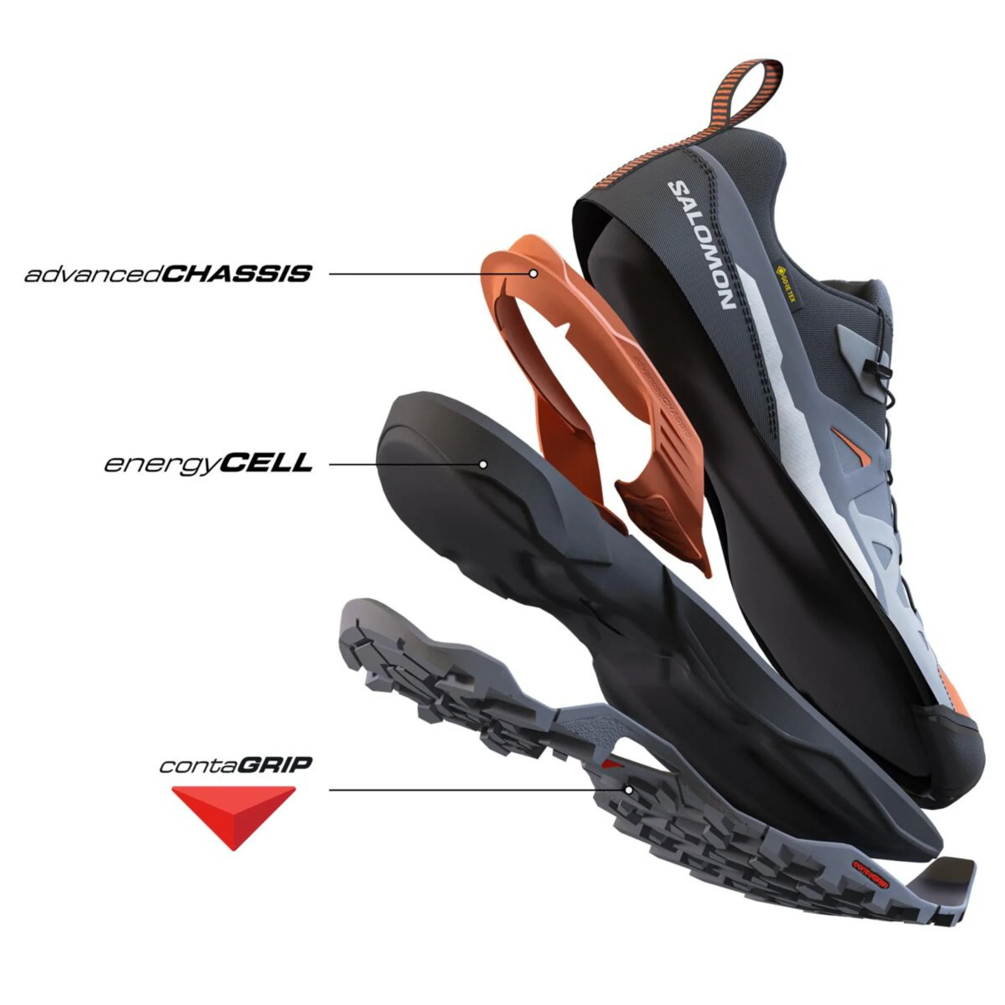 Salomon Men's X Ultra 360 Gore-Tex Trail Shoes (Black/Magnet) - Image 7